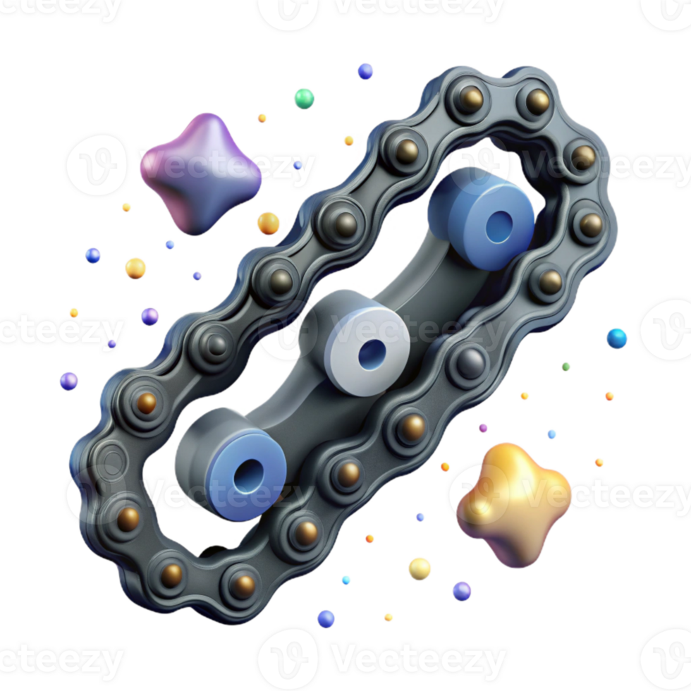 stunning artistic Bicycle Chain Detail Transparent Background Element genuine png