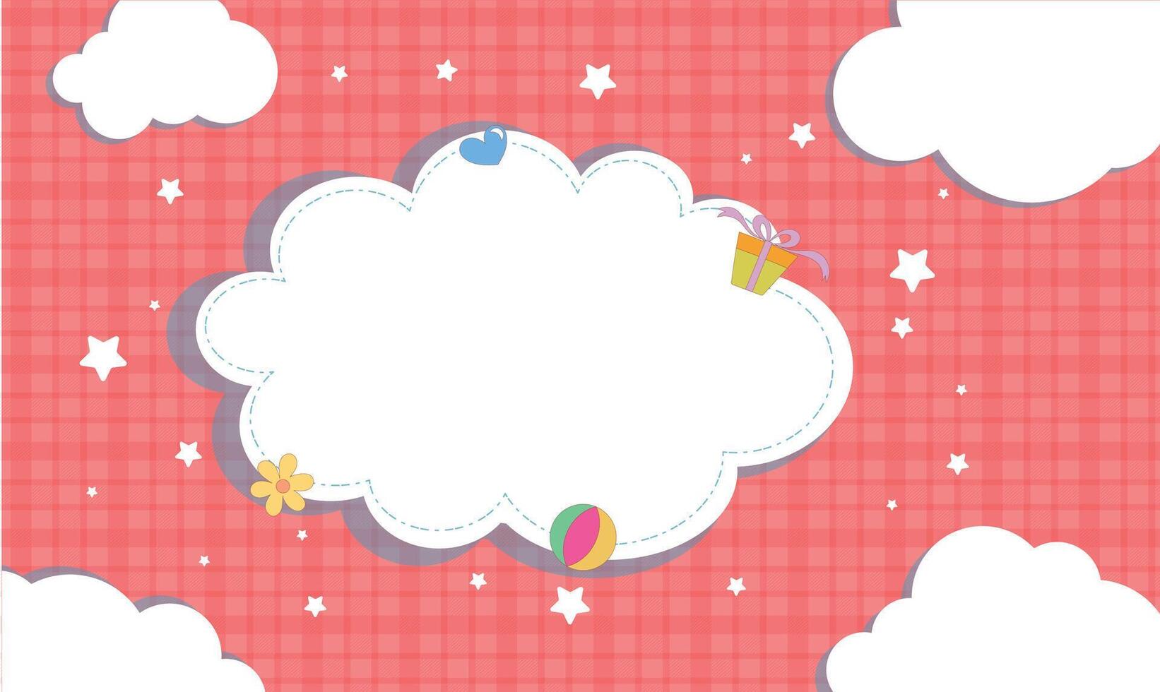 illustration of baby-themed clouds in a soft, pastel sky background, evoking calmness, innocence, and a dreamy atmosphere vector