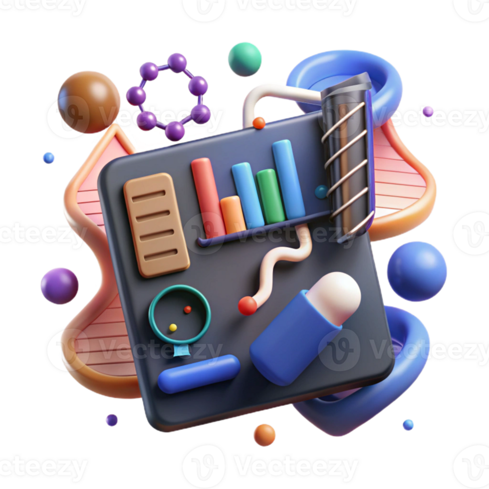 impressive creative Genetic Testing Process Diagram Isolated detailed png