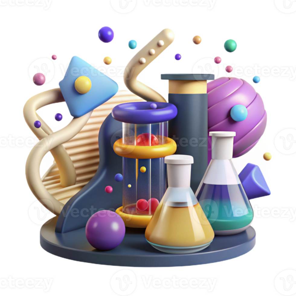serene artistic Genetic Testing Laboratory Equipment Graphic Cutout original png