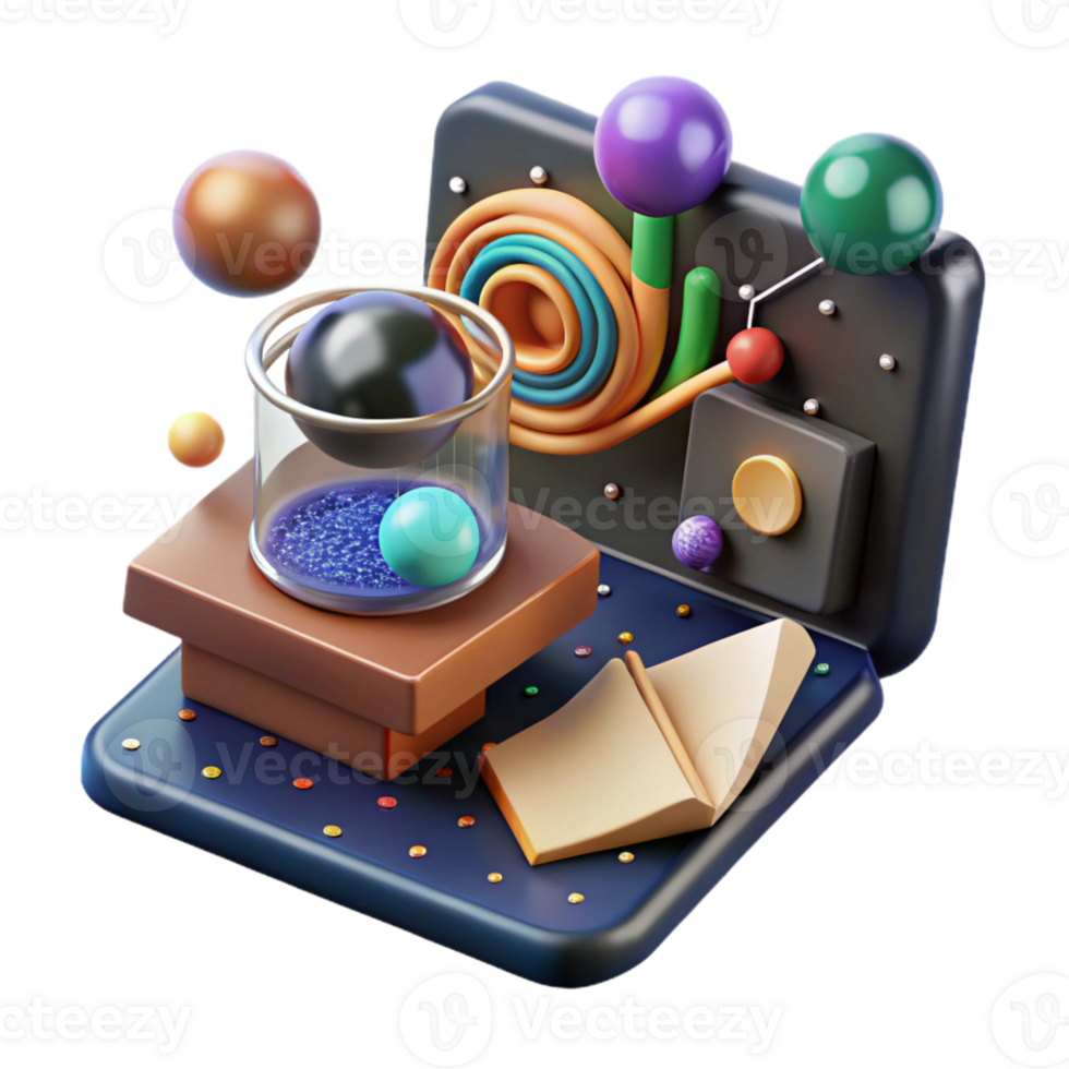 vibrant contemporary Quantum Measurement Device Diagram Transparent Element premium png