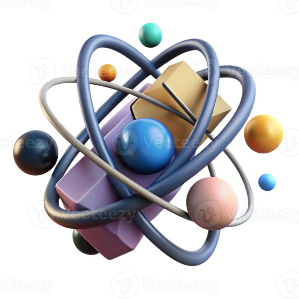 dramatic rustic Atom Diagram Showing Energy Levels Cutout professional png