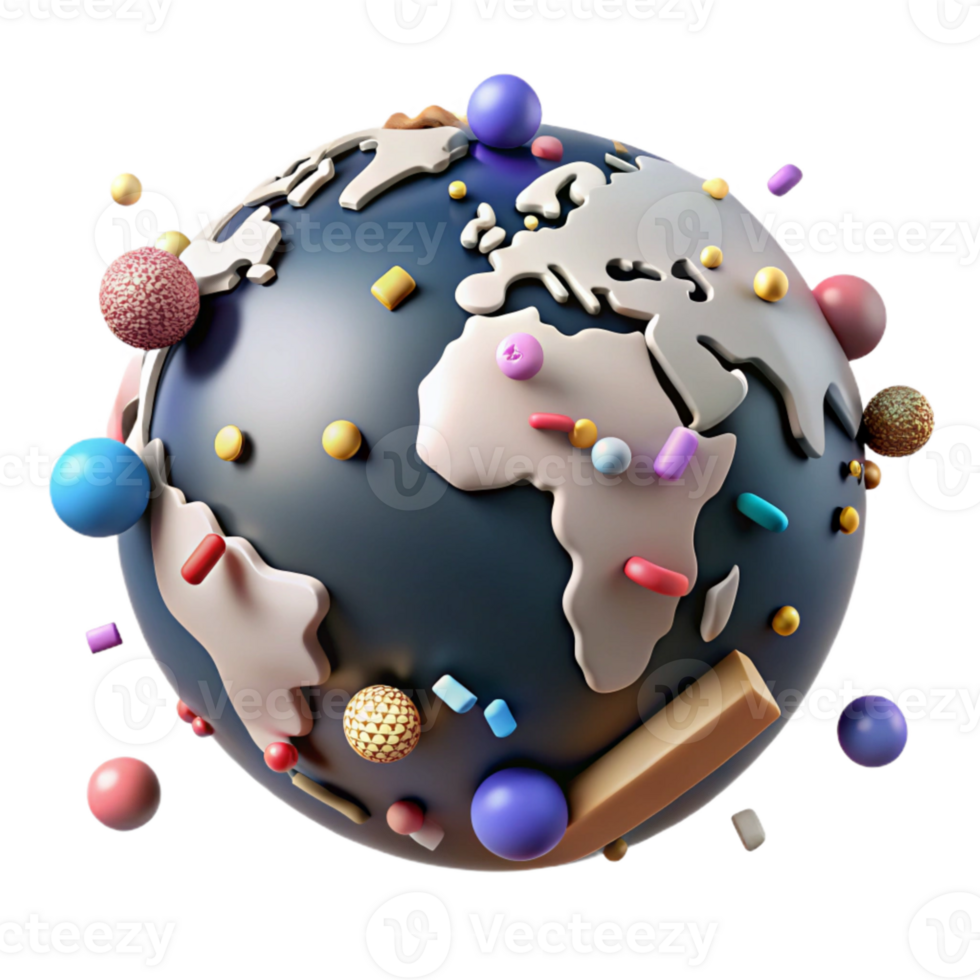 dramatic classic World Map with Country Borders Highlighted Transparent genuine png