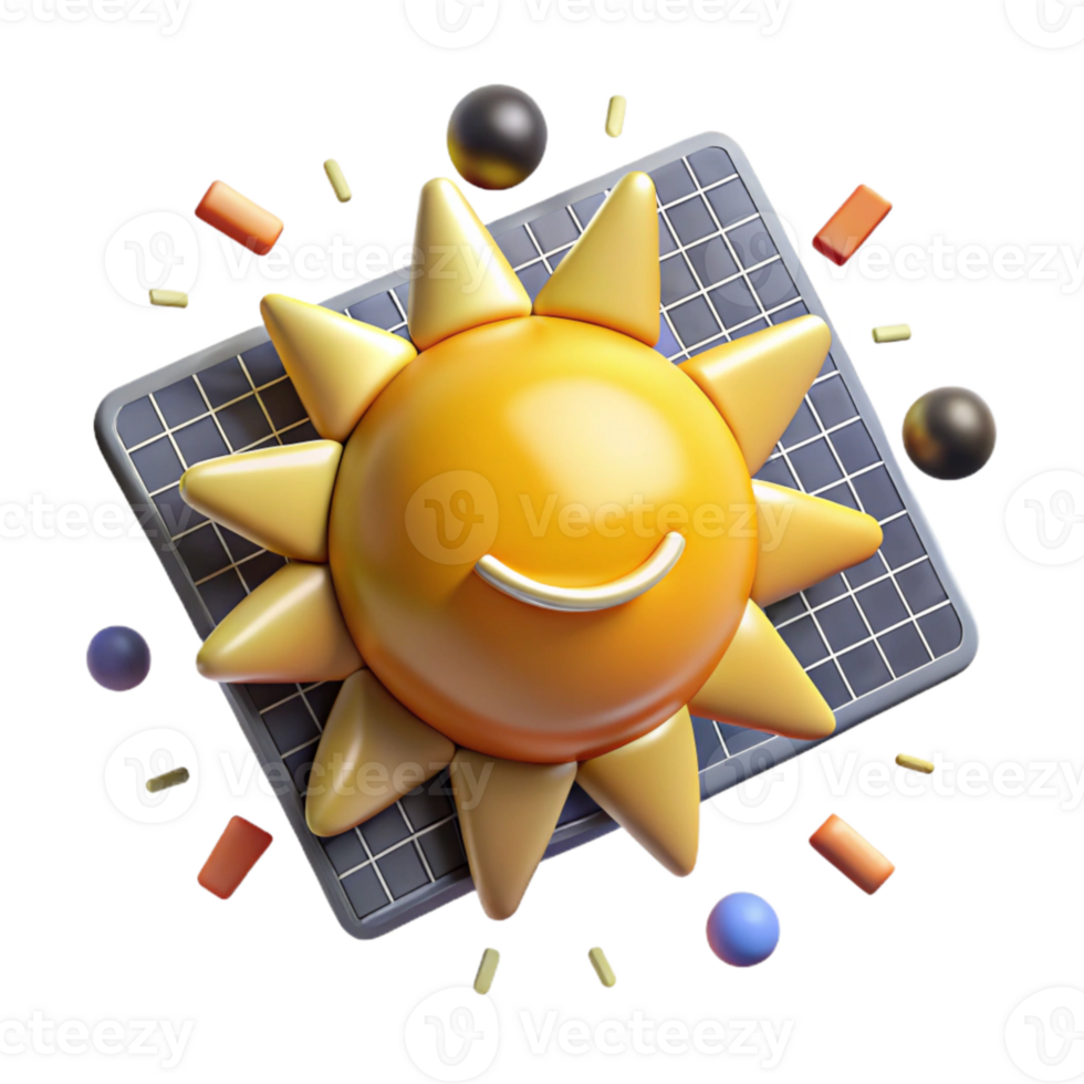 magnificent rustic Bright Sun Icon for Renewable Energy Transparent Background genuine png