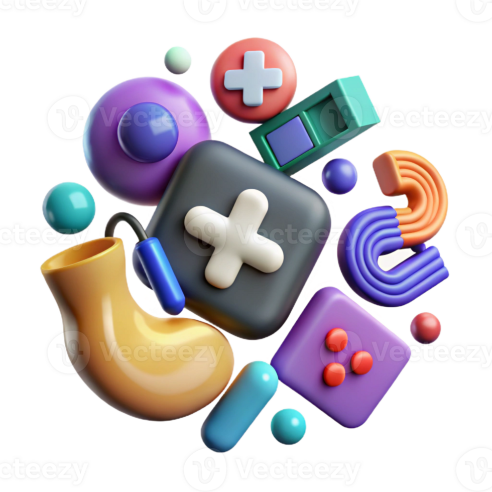 magnificent abstract Medical Icon Set with Symbols Isolated high resolution png