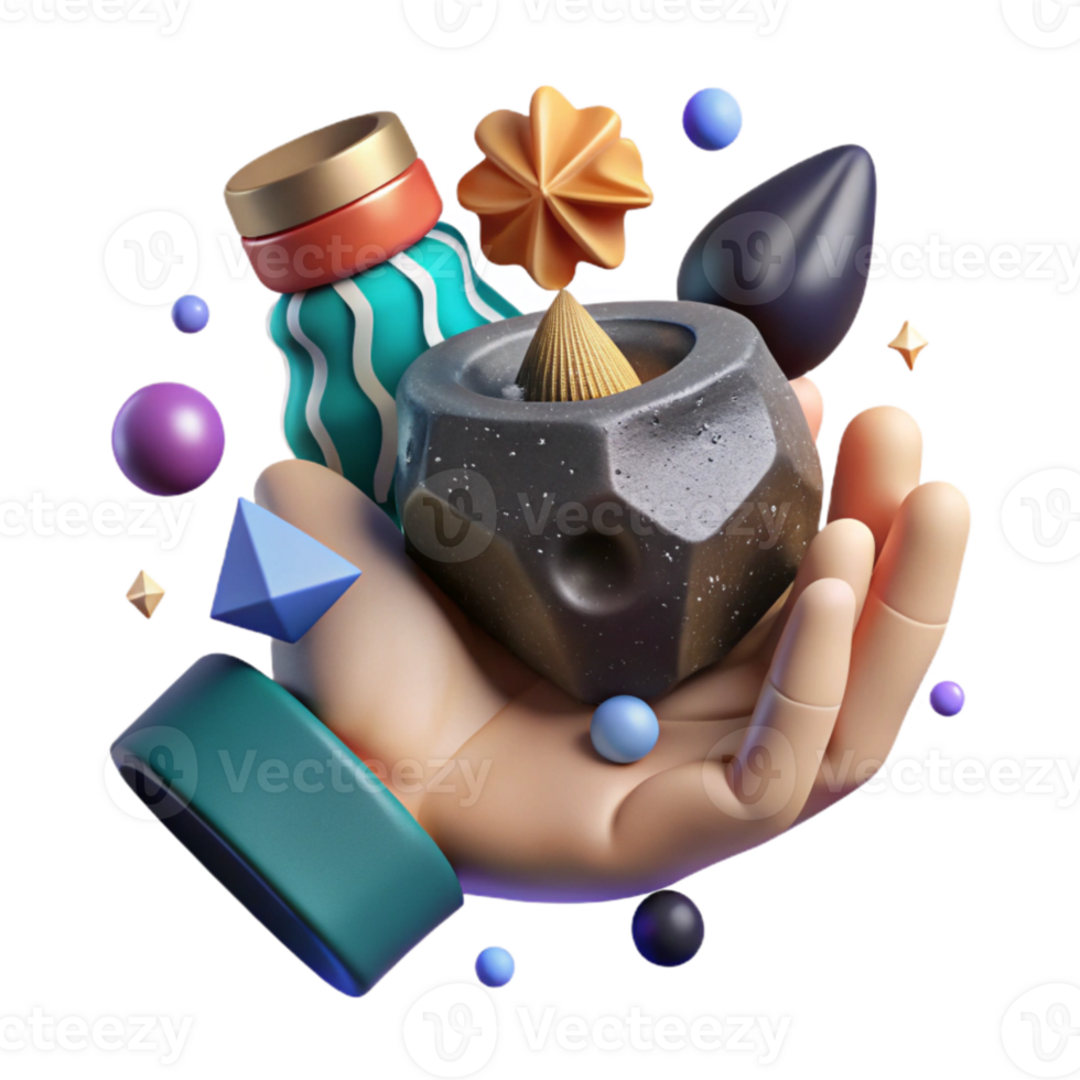 impressive modern Hand Holding Ancient Artifact with Care Cutout genuine png