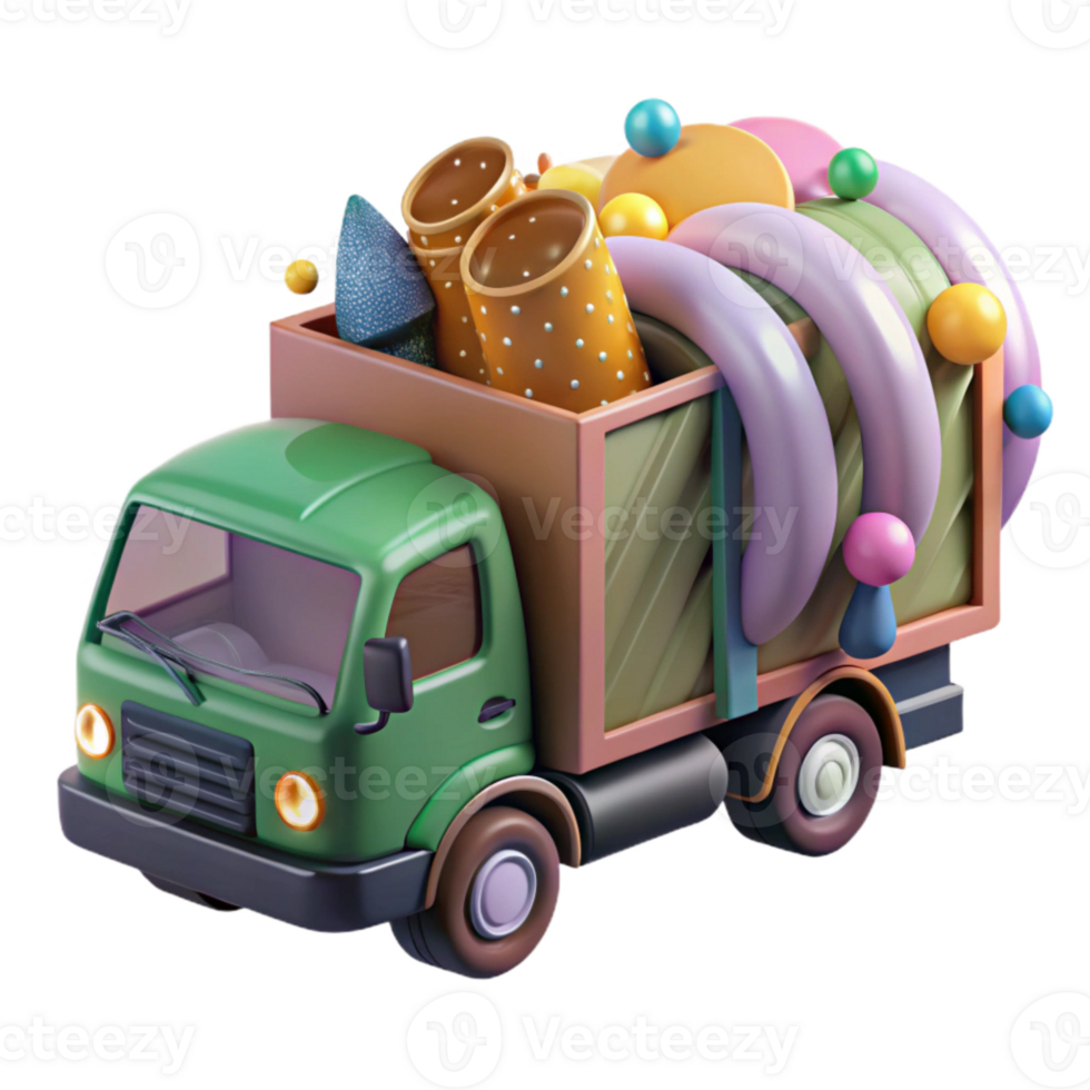 serene abstract Biomass Truck Delivering Fuel Cutout Element detailed png