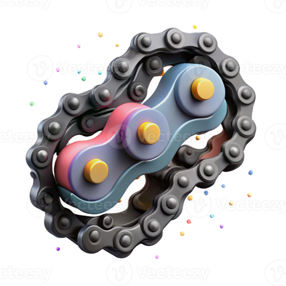 vibrant vintage Bicycle Chain Close Up Cutout high quality png