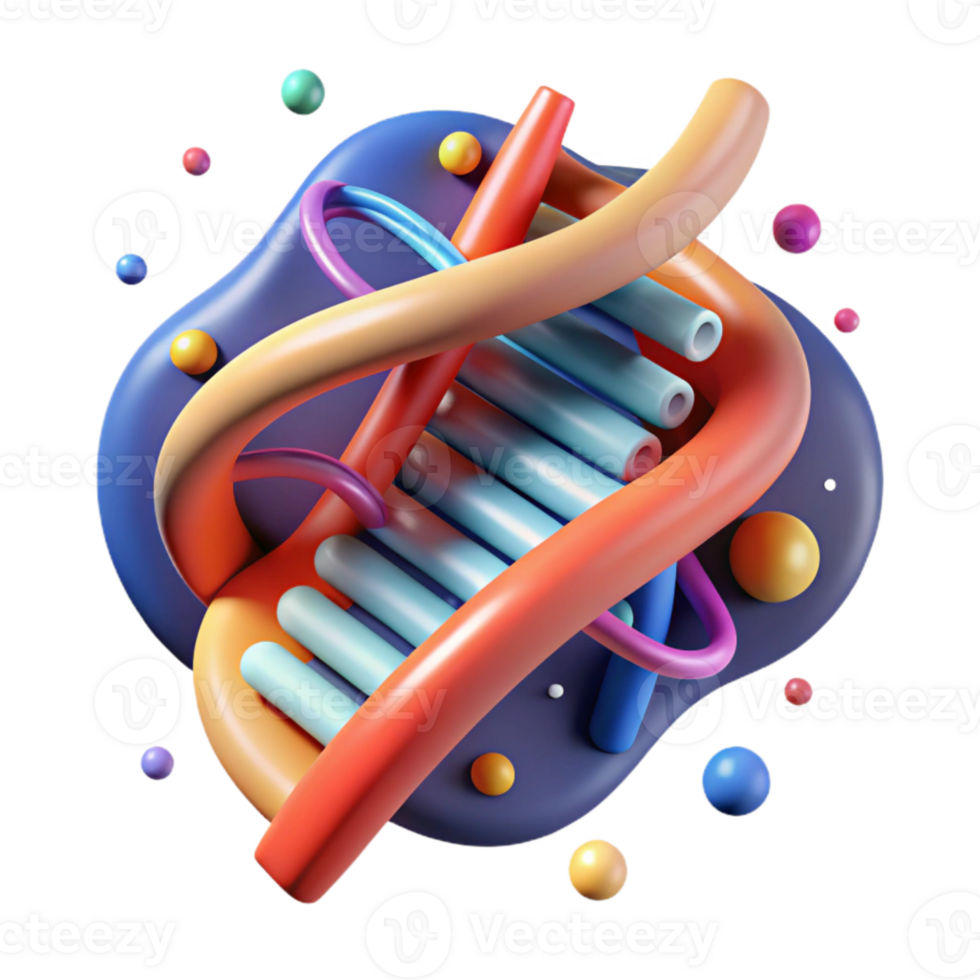 magnificent modern Dna Helix Structure Colorful Abstract Cutout Element exclusive png