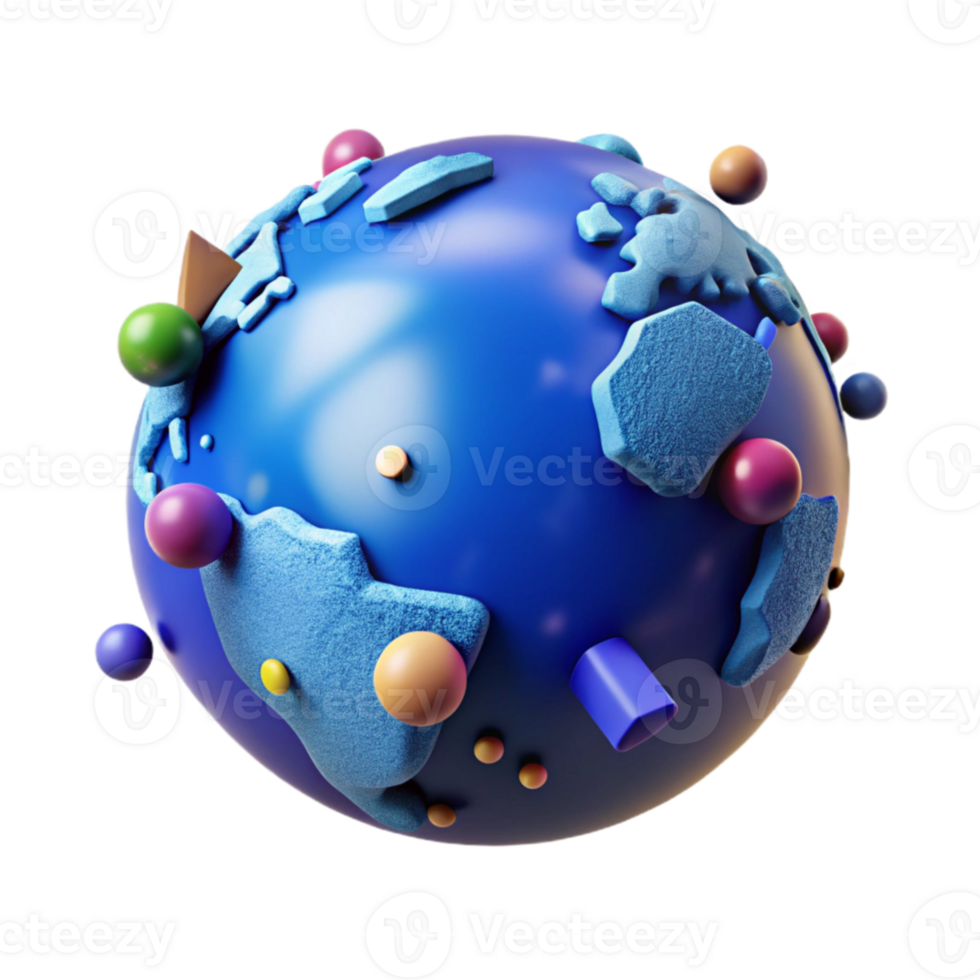 serene contemporary Planet Earth Realistic Blue Cutout high resolution png