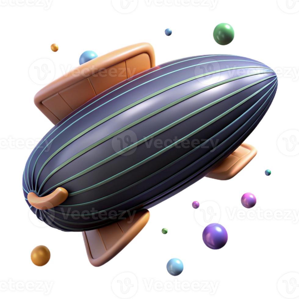 extraordinary abstract Zeppelin Side View Isolated Element authentic png