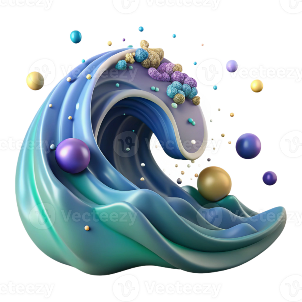 wonderful contemporary Ocean Wave Cresting Transparent Background detailed png