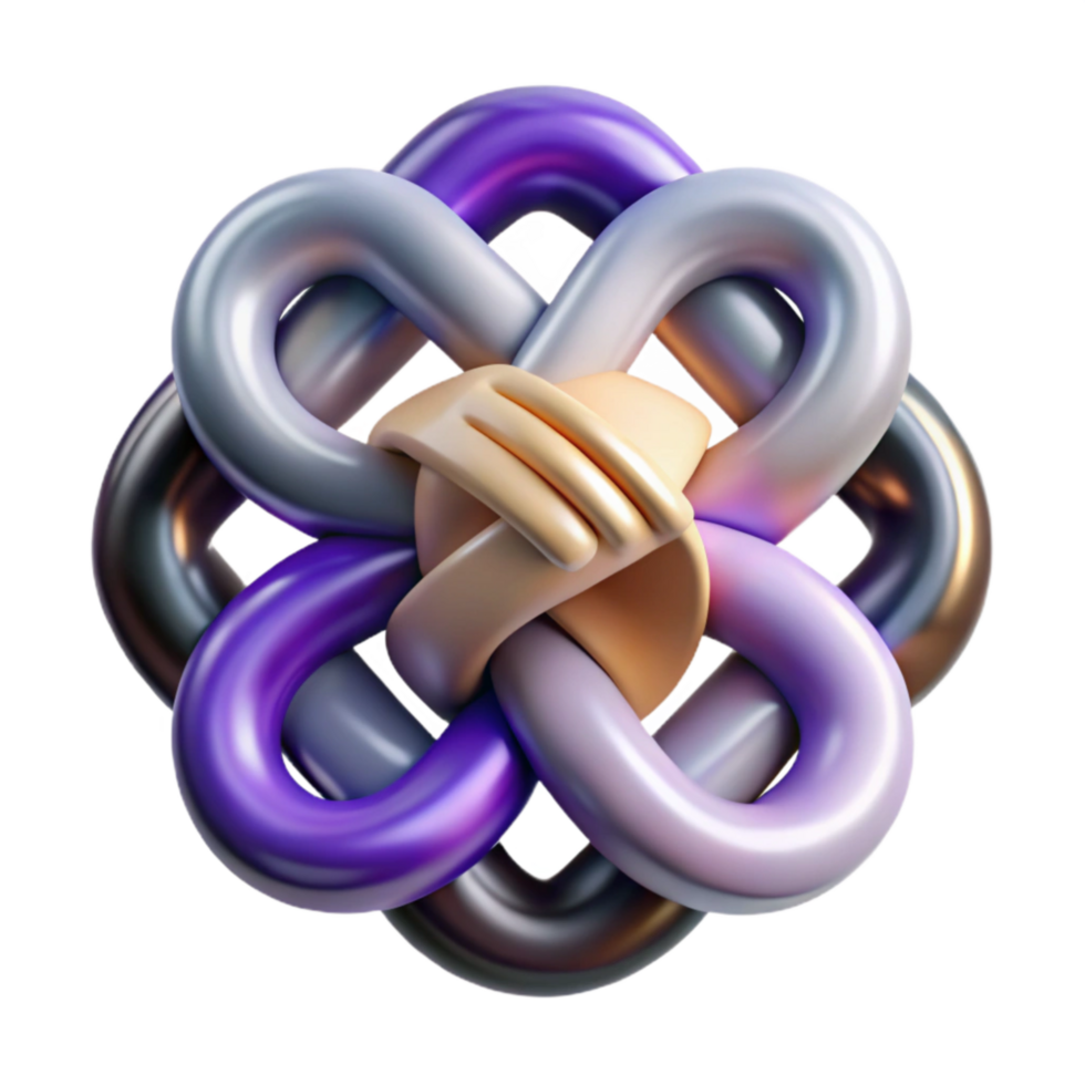 magnificent abstract Abstract Solidarity Symbol Linked Hands Design Transparent Background genuine png