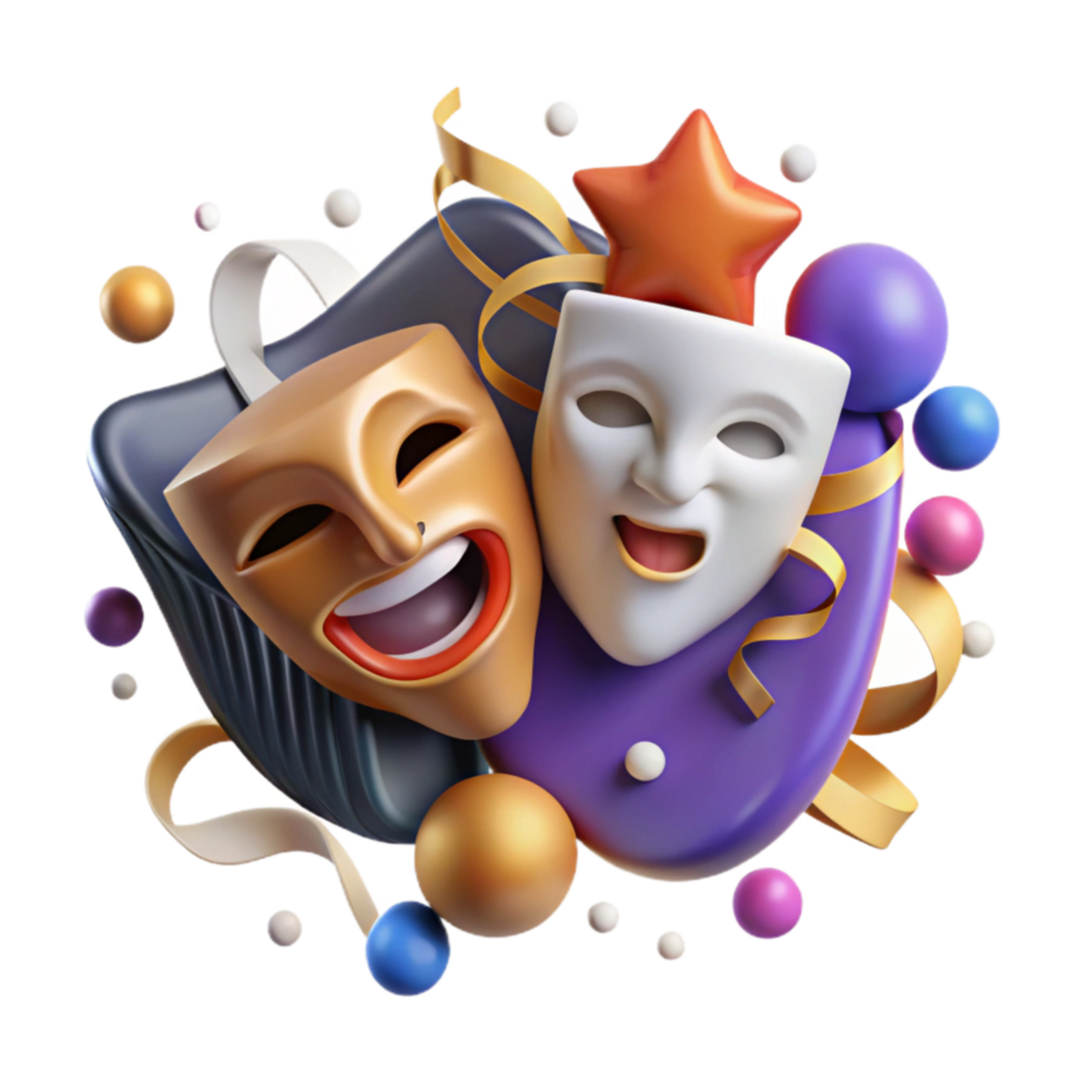 wonderful abstract Abstract Theater Symbol Masks Design Transparent Background professional png