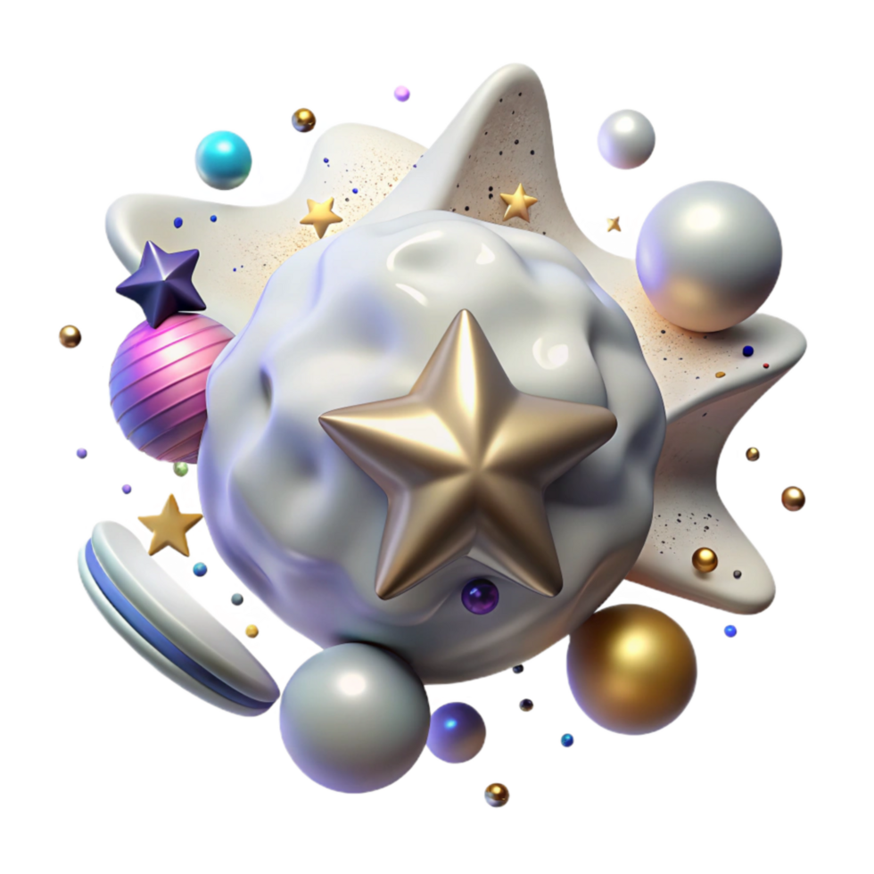 serene abstract Star Field Dense White Transparent Background premium png