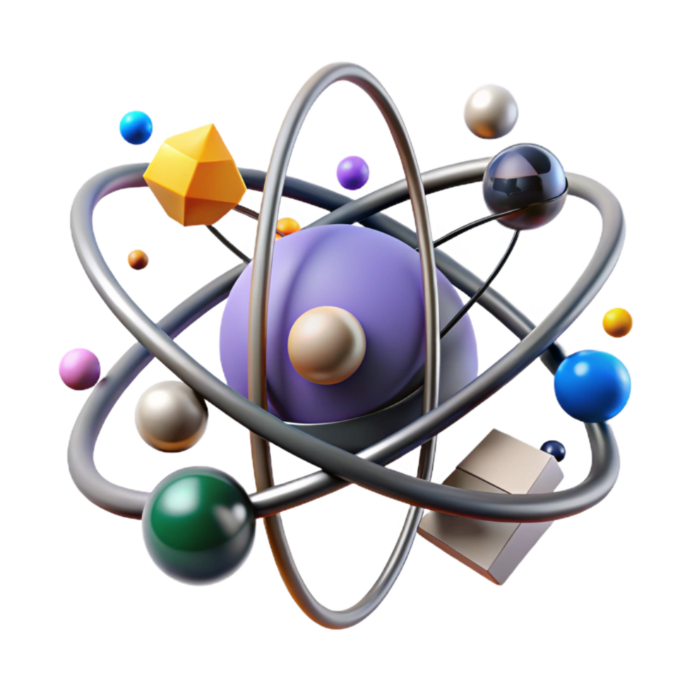 magnificent contemporary Atom Diagram with Labeled Parts Transparent Background exclusive png