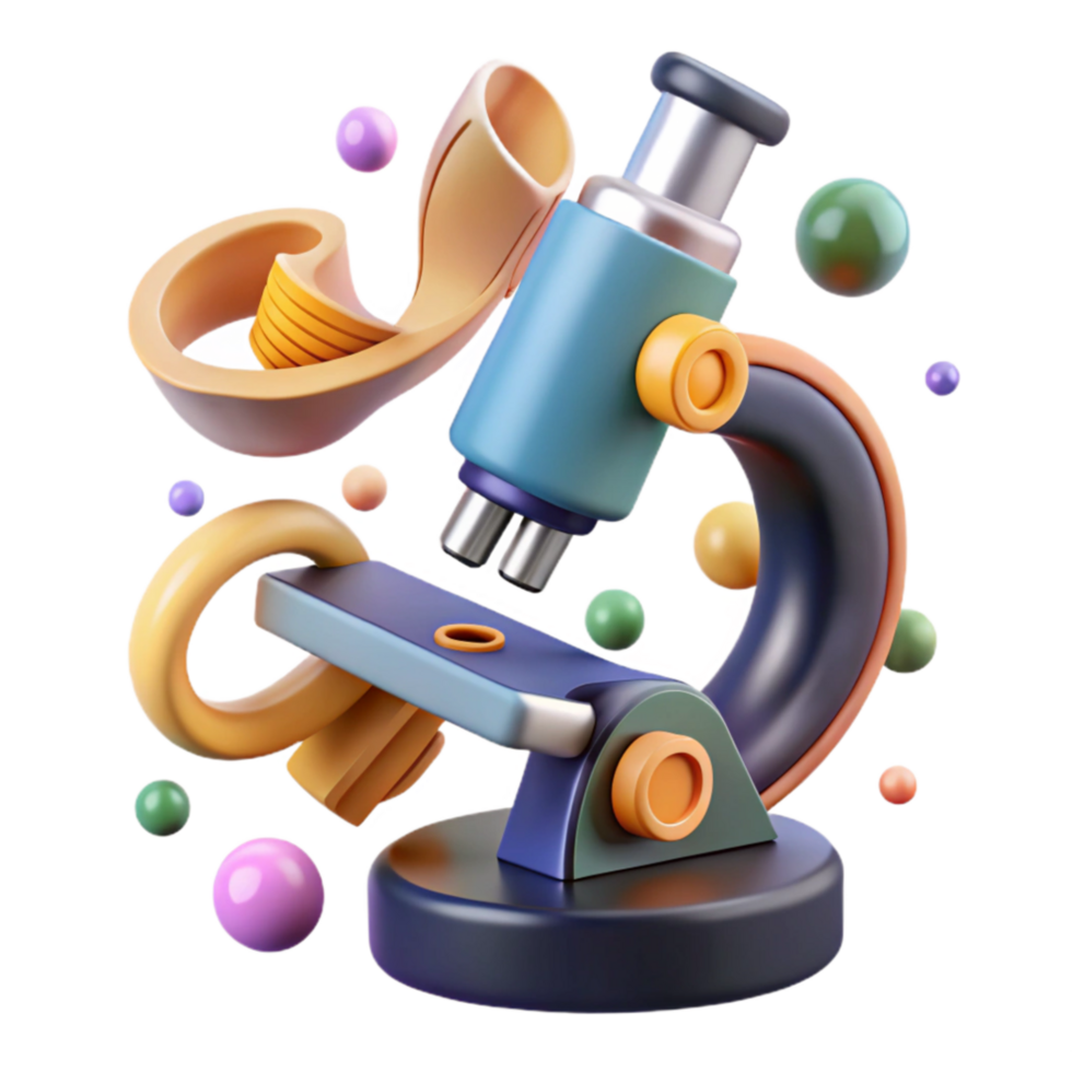magnificent modern Microscope Side View Isolated Element original png