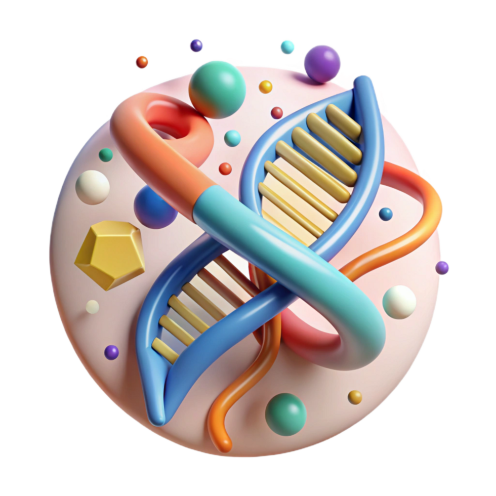 stunning artistic Dna Strand Double Helix Cutout Transparent Background premium png