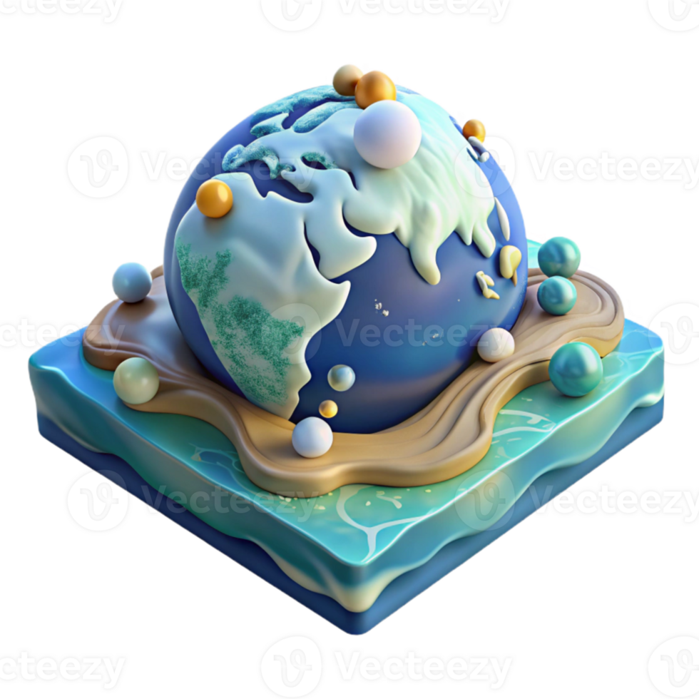 impressive abstract Ocean Salinity Map Global View Isolated with Concentration Levels original png