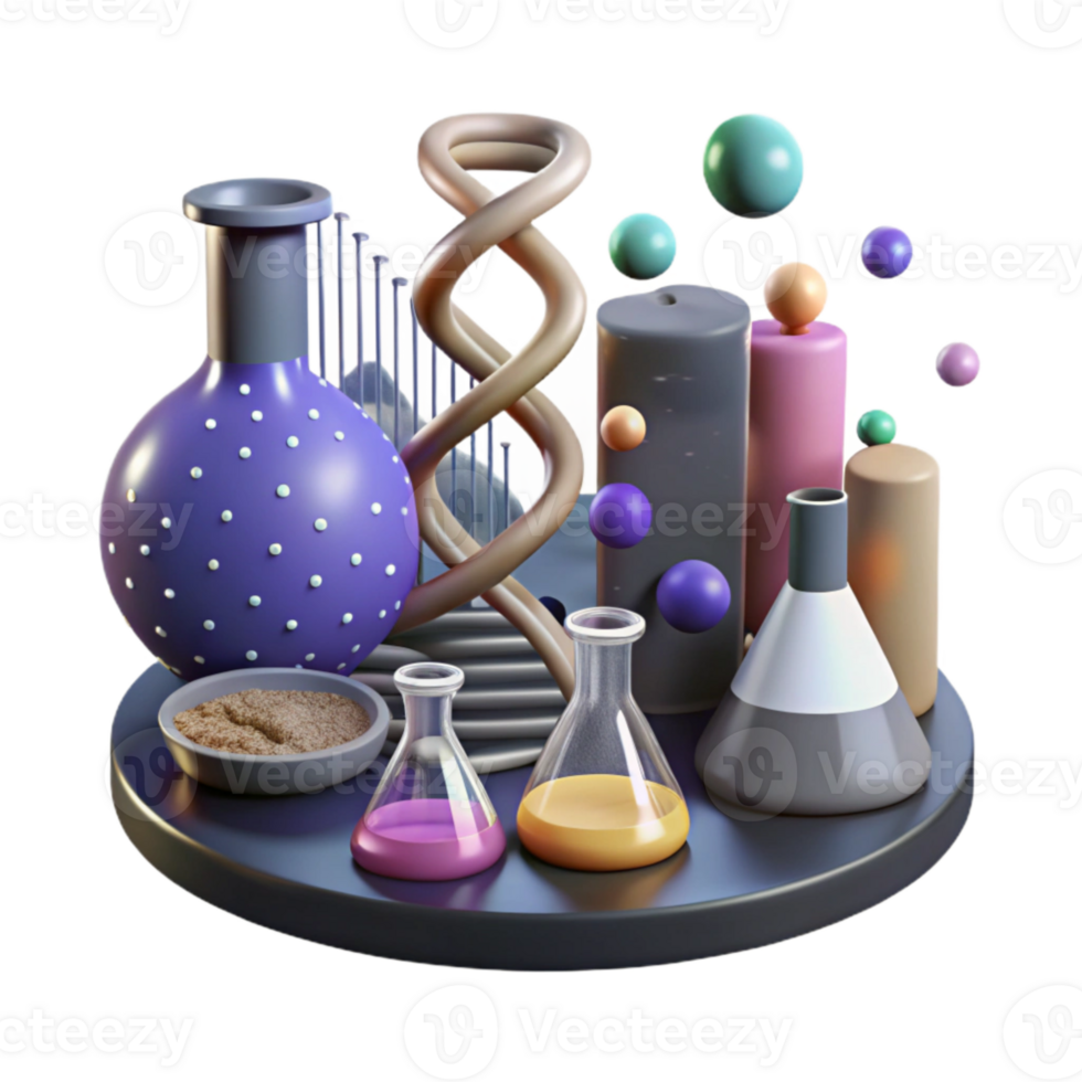 dramatic traditional Genome Research Laboratory Scene Isolated high quality png