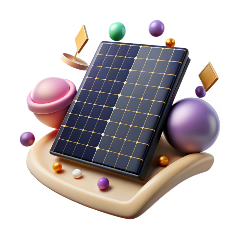 beautiful vintage Solar Thermal Panel Close Up Cutout high quality png