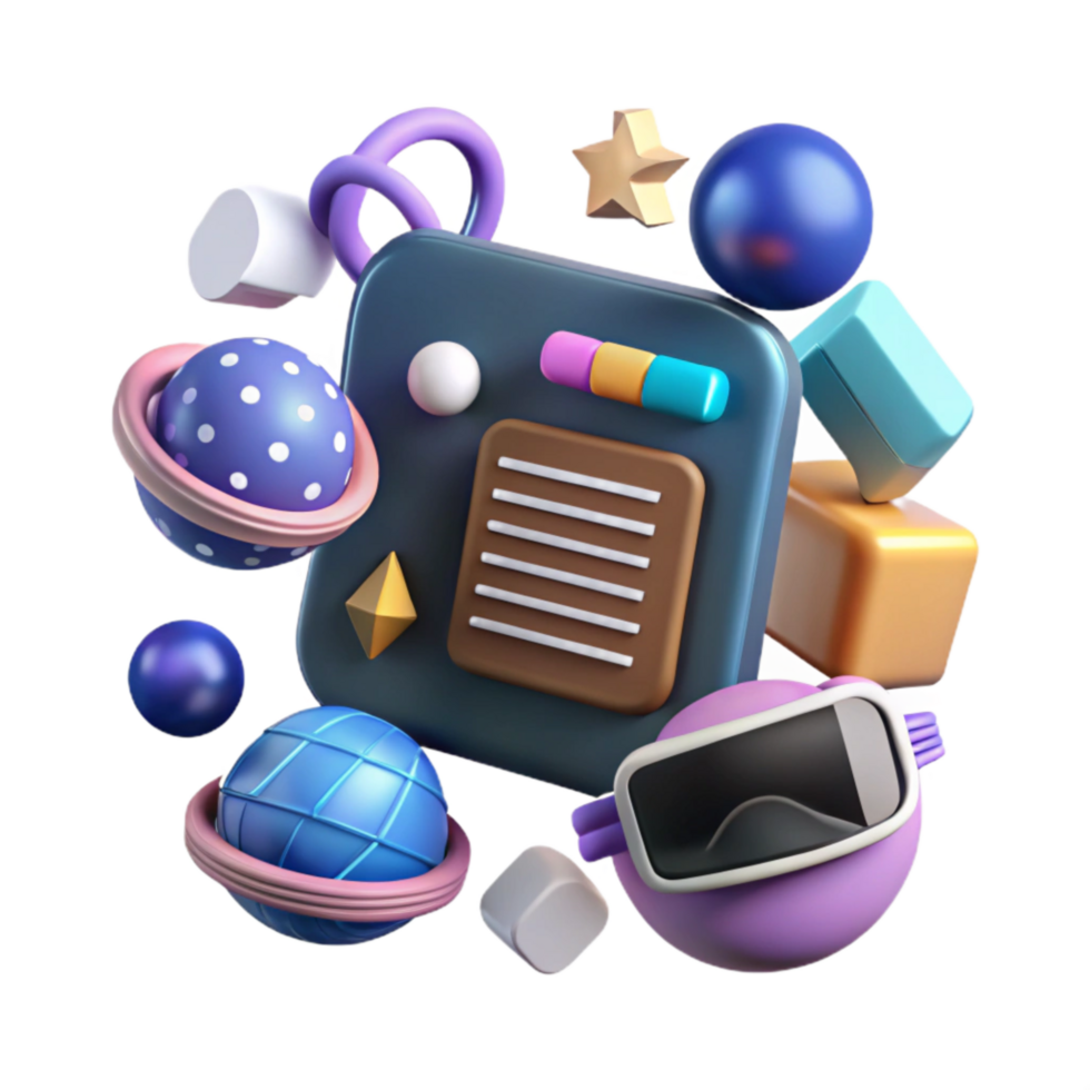 vibrant rustic Virtual Reality Game Development Coding Interface Cutout authentic png