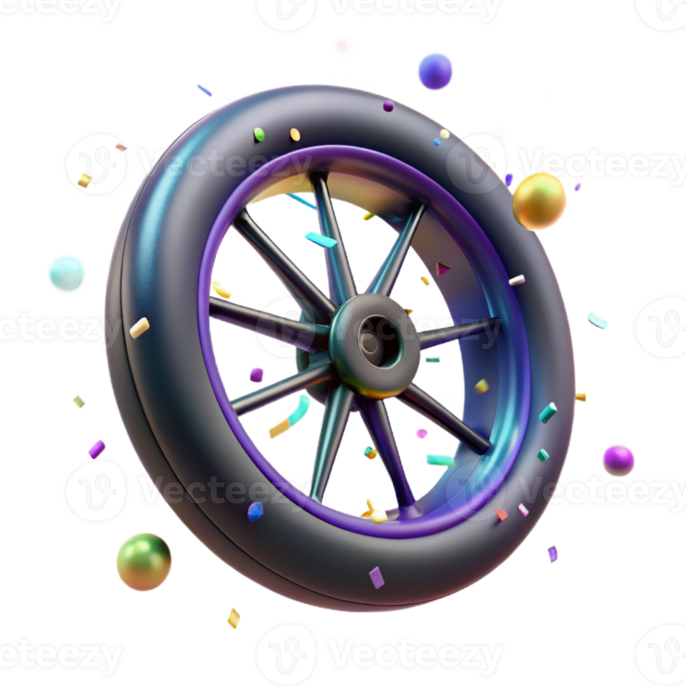 beautiful contemporary Bicycle Wheel Close Up Transparent Element original png