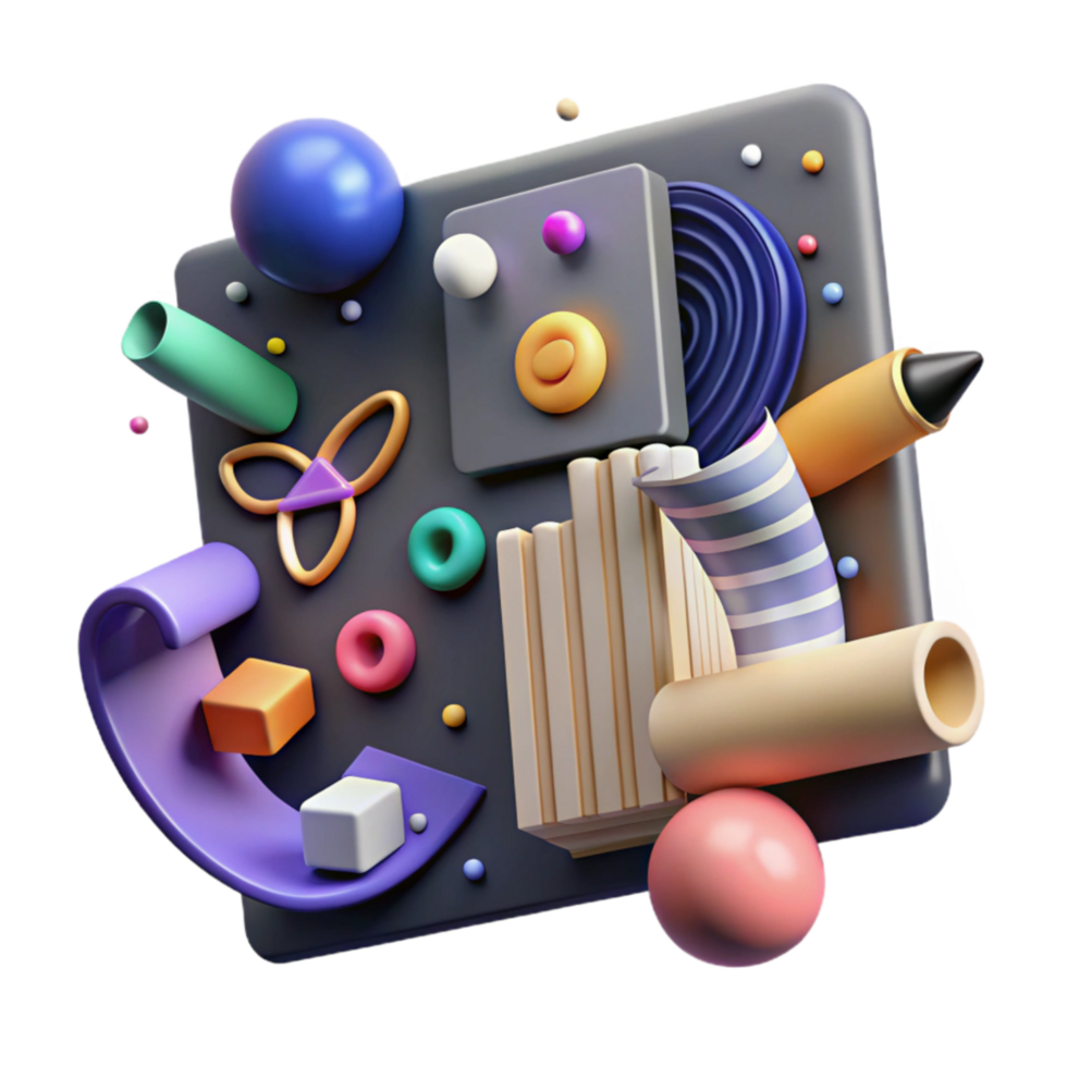 beautiful minimalist Infographic Elements Representing Choices Multicolored Isolated exclusive png