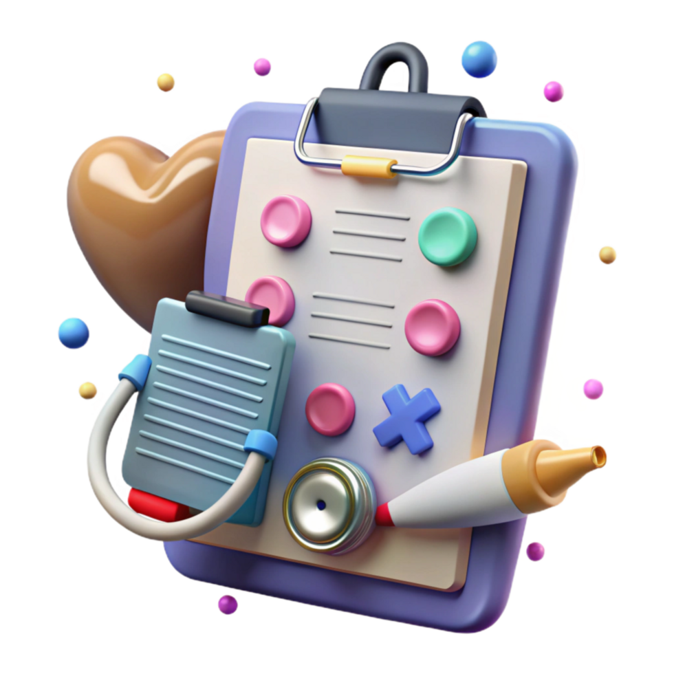elegant artistic Medical Chart Clipboard Doctor's Handwriting exclusive png