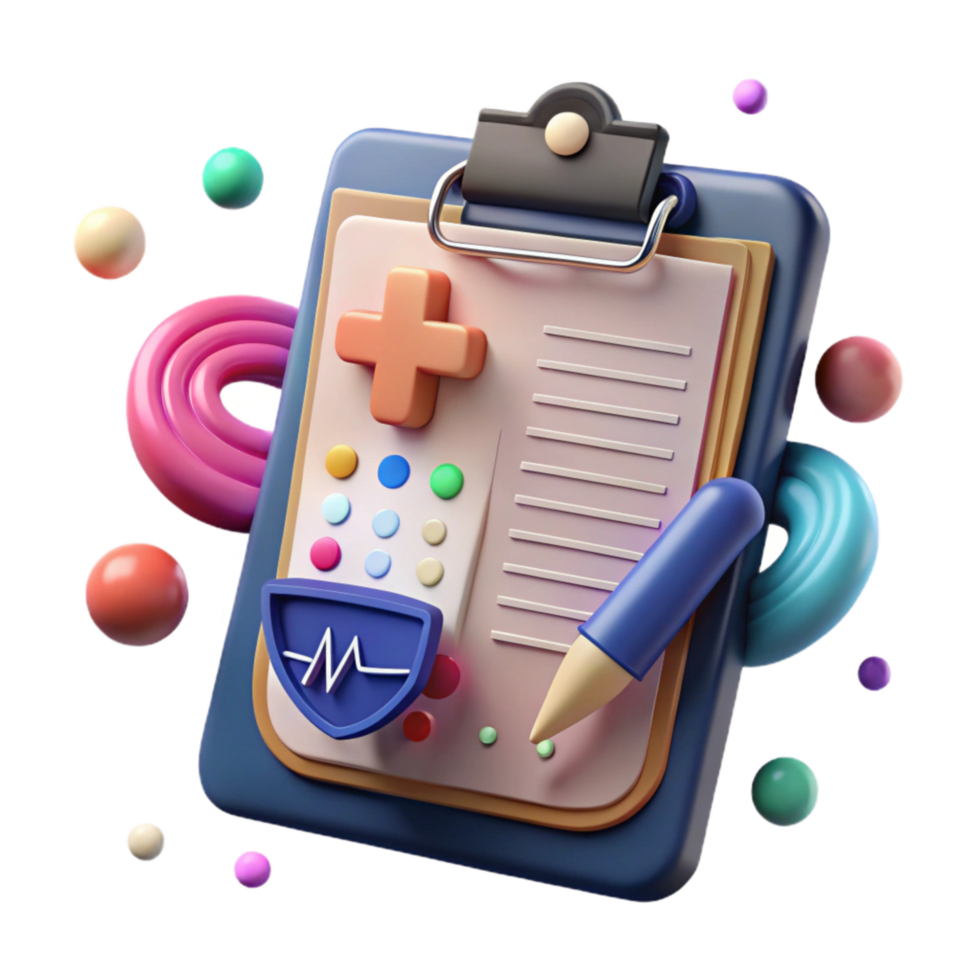 beautiful modern Medical Chart Clipboard Doctor's Handwriting high resolution png