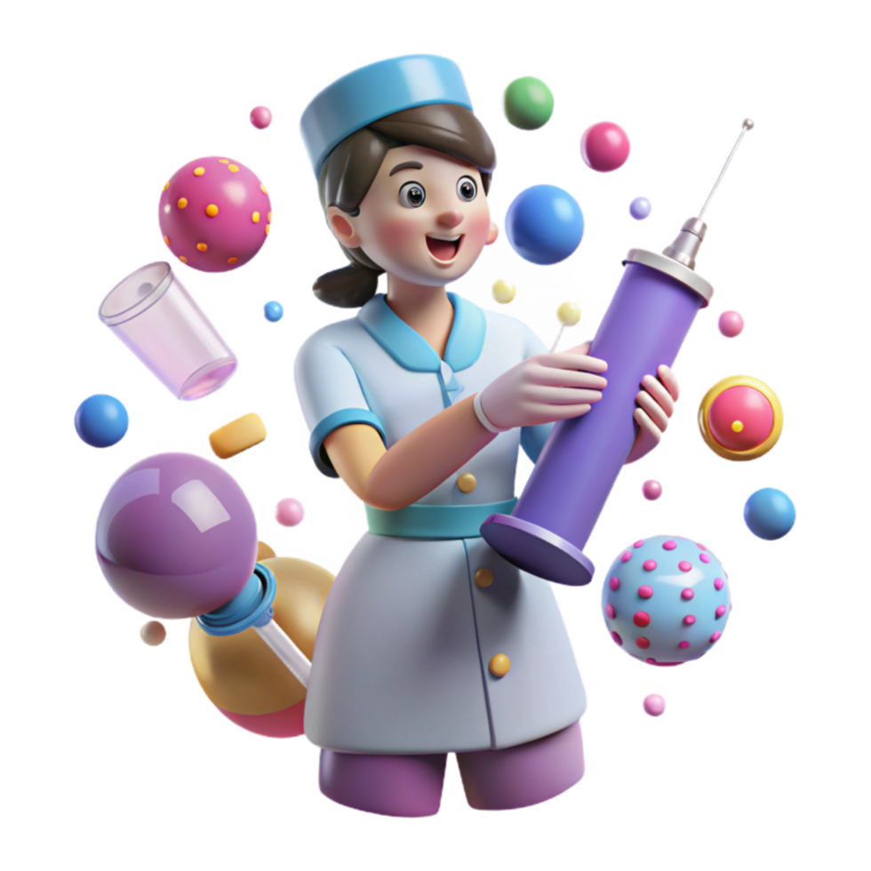 stunning classic Nurse Preparing Injection Transparent Background authentic png