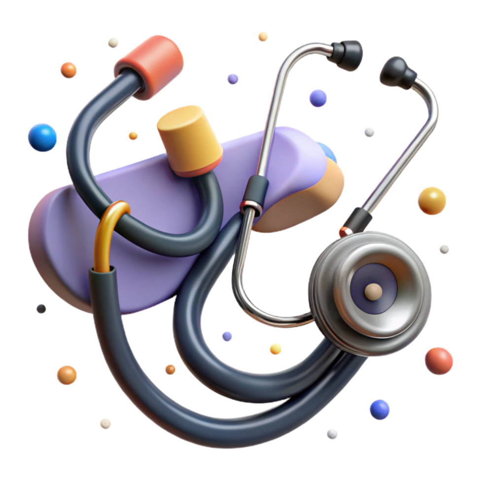 beautiful abstract Stethoscope with Dual Earpieces Isolated authentic png