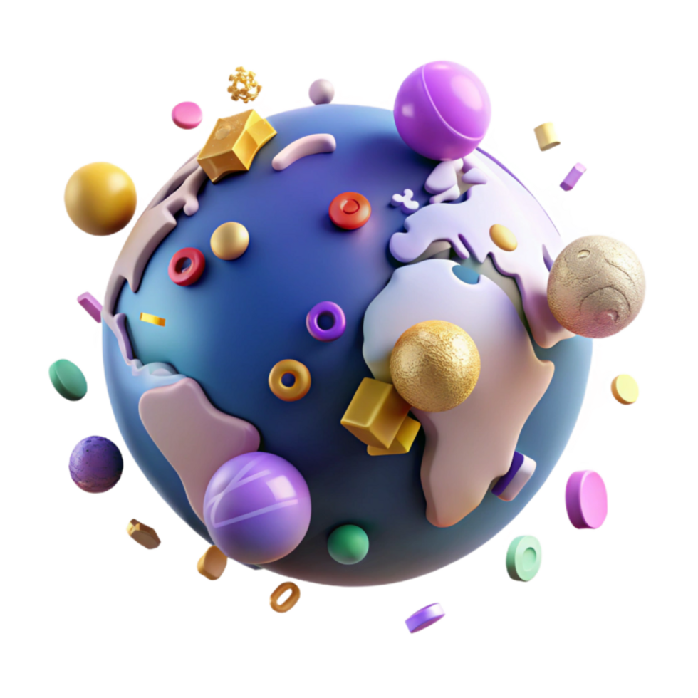 wonderful abstract World Map with Country Borders Highlighted Transparent high quality png
