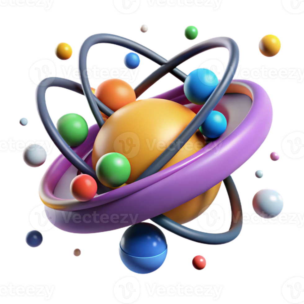 vibrant modern Subatomic Particle Tracks Colorful Illustration Isolated premium png