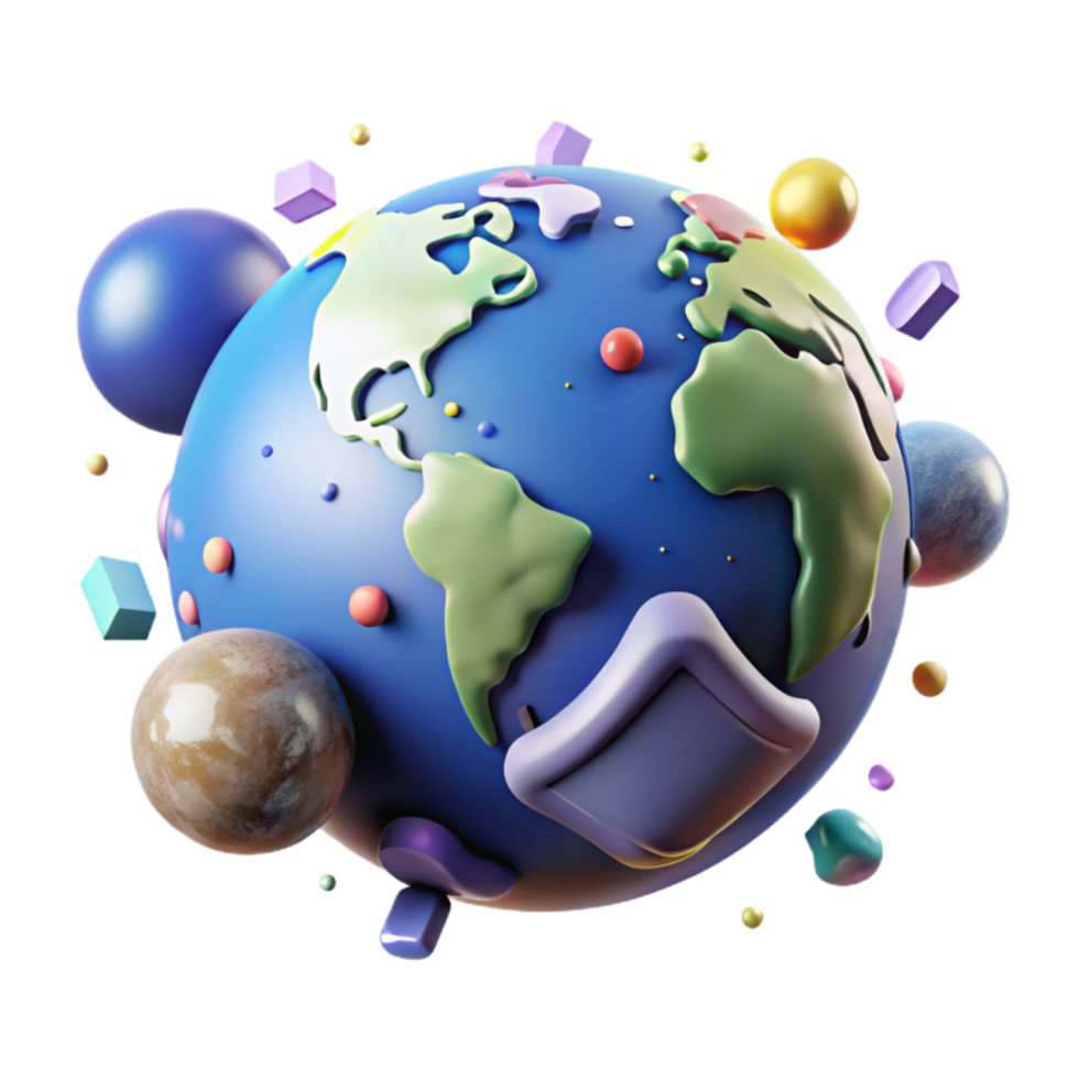 beautiful creative Planet Earth From Space Transparent Background Isolated exclusive png