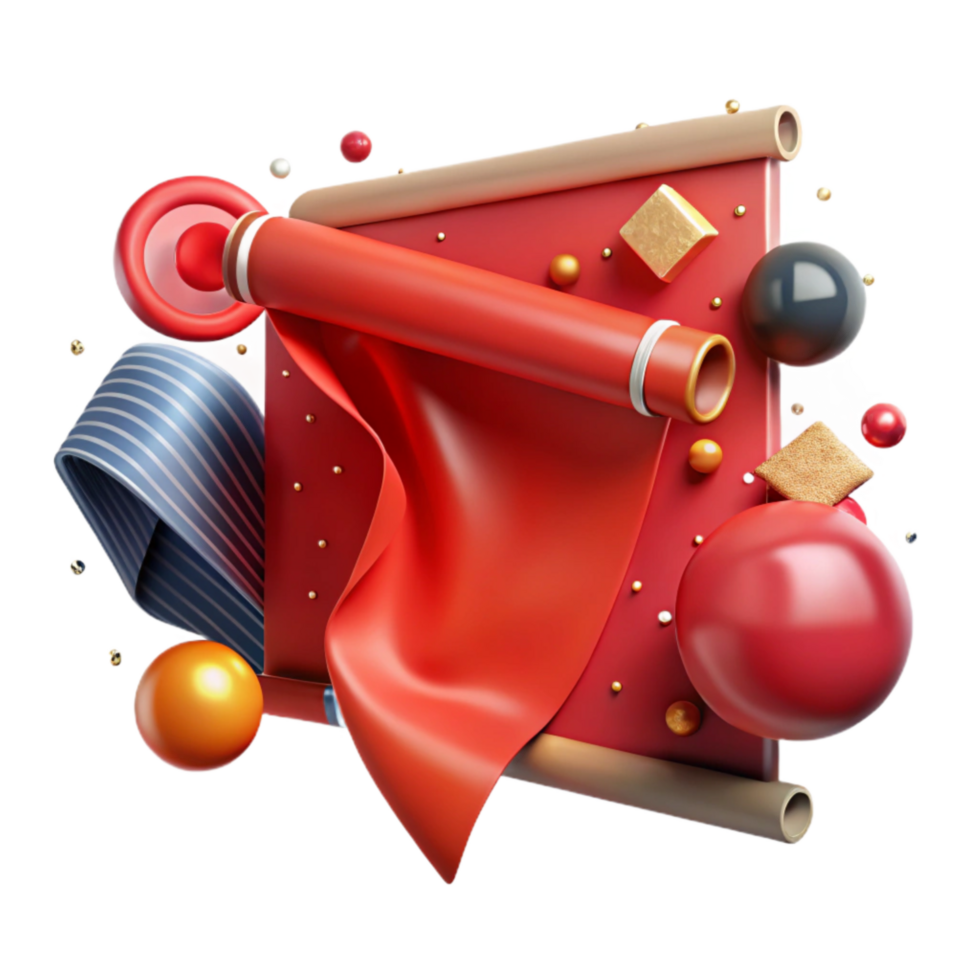 beautiful creative Social Media Advertising Banner Cutout Red Background exclusive png