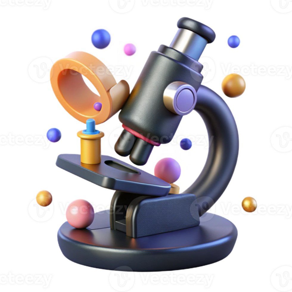 beautiful artistic Microscope Side View Isolated Element exclusive png