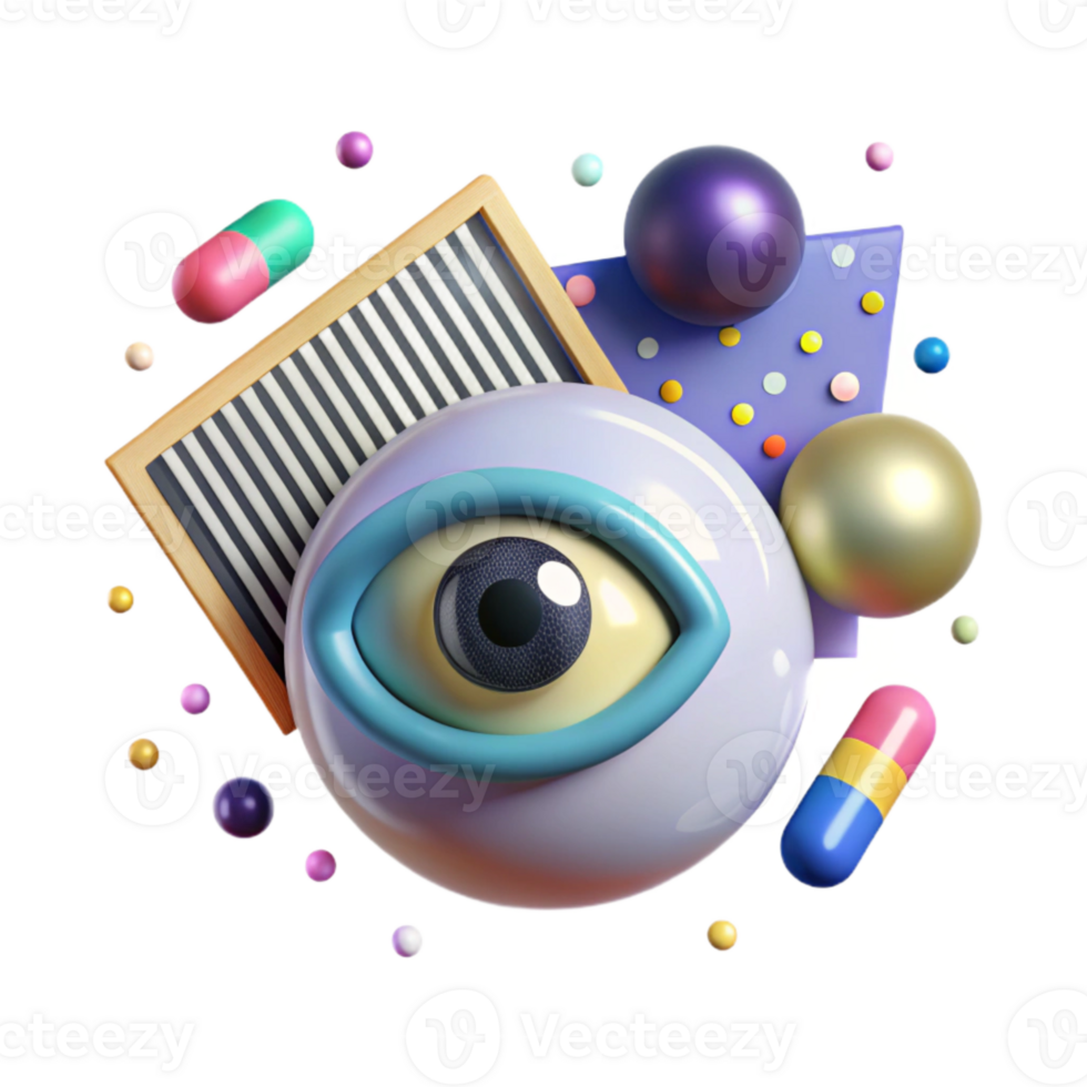 stunning artistic Human Eye Scanning a Barcode Transparent Background png