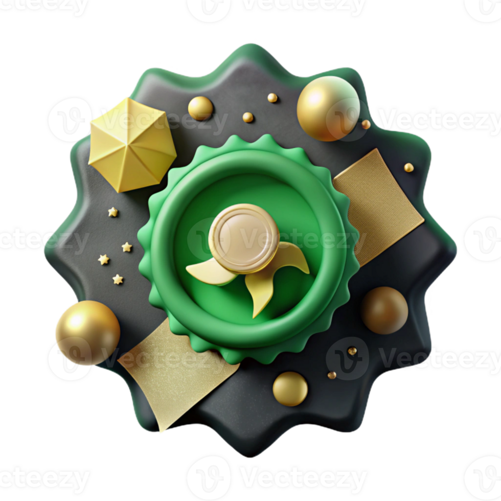 extraordinary contemporary Organic Certification Seal Green and Gold Cutout detailed png