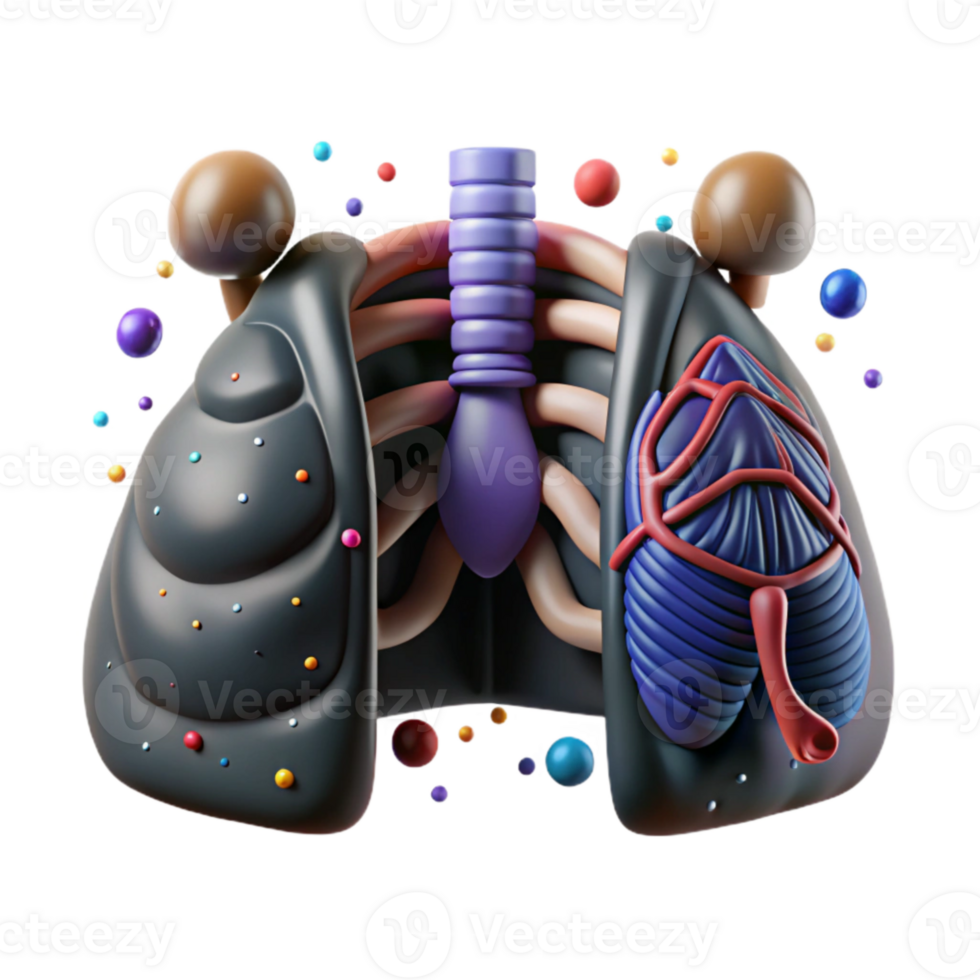 beautiful vintage X Ray Chest Lungs Front View Cutout premium png