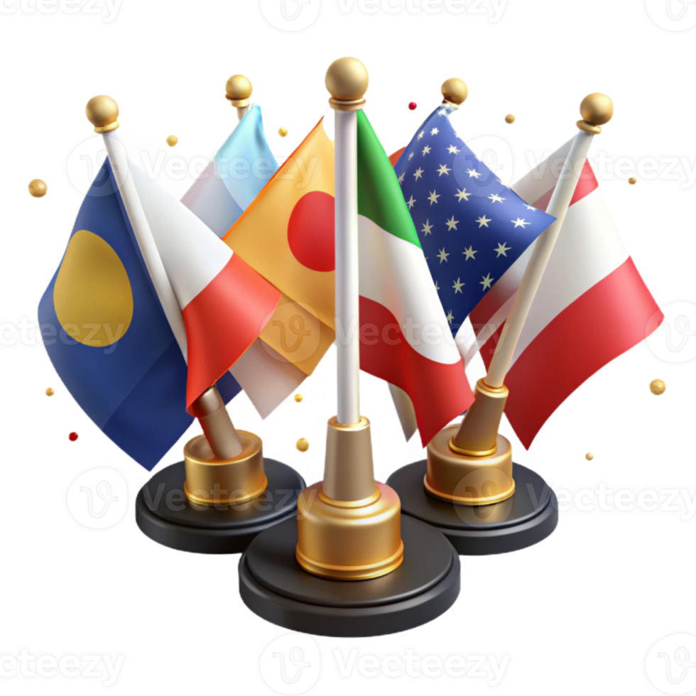 extraordinary artistic Group of Flags From Different Countries Transparent original png