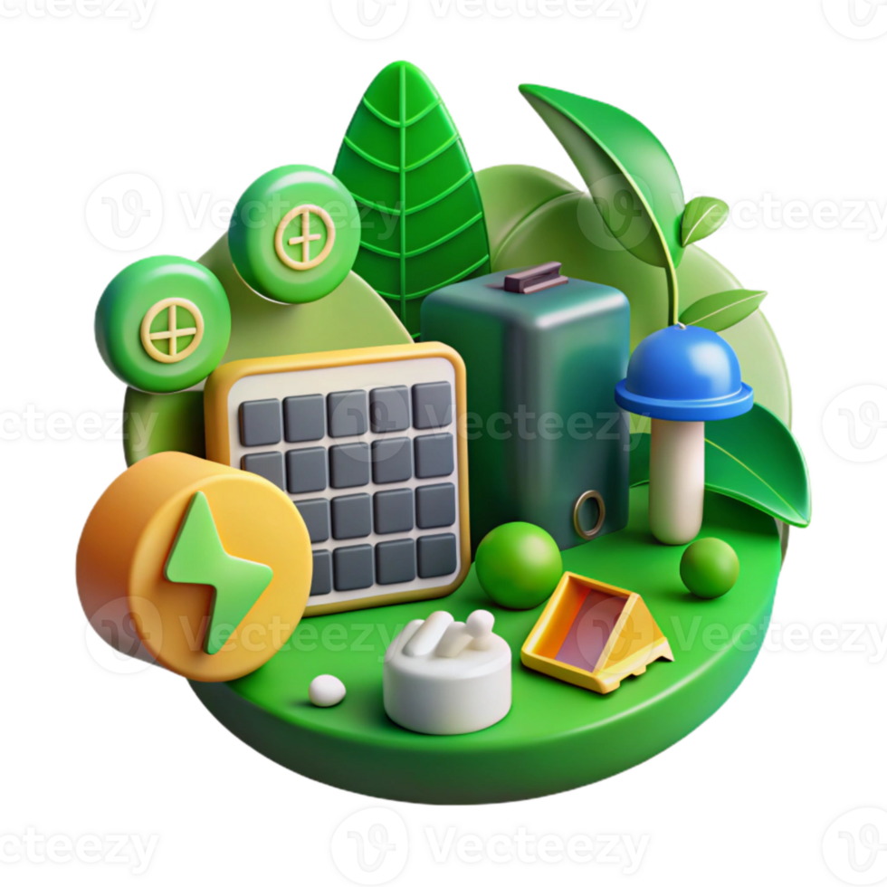 magnificent vintage Green Energy for Agriculture Icon Set Isolated professional png