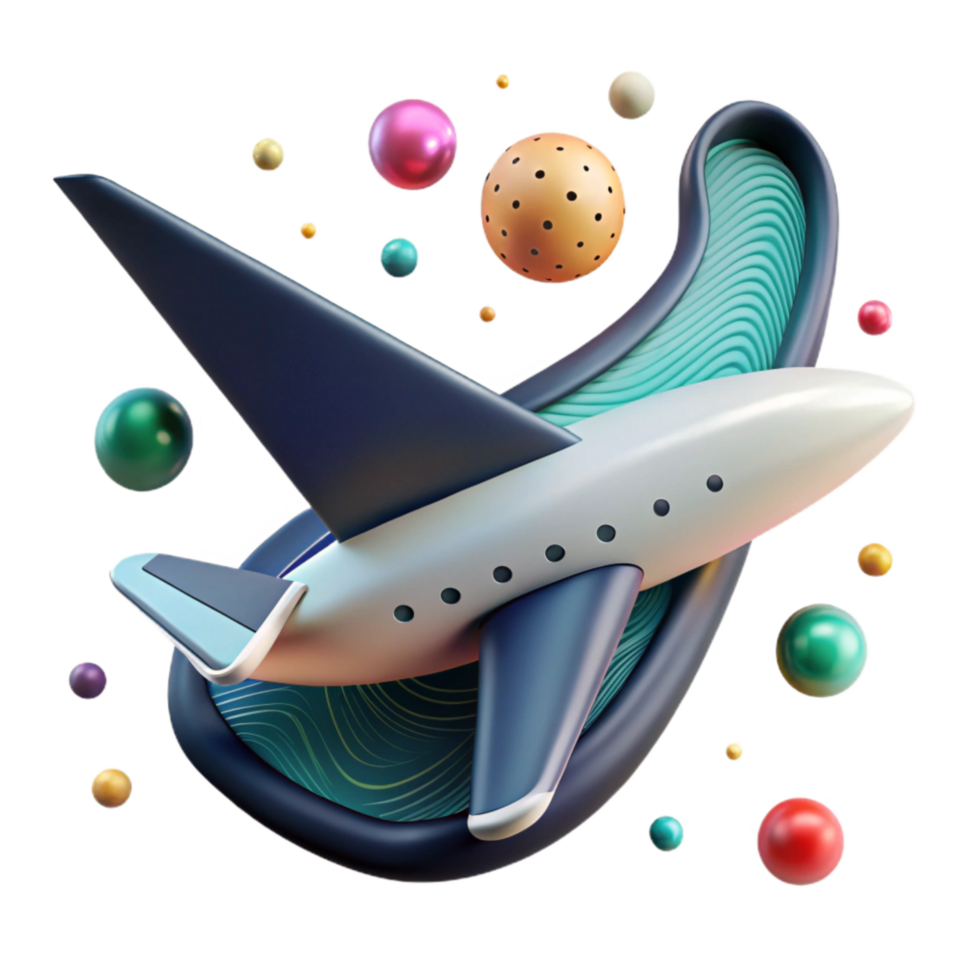 dramatic vintage Airplane Tail Fin Design Transparent Background Cutout high resolution png