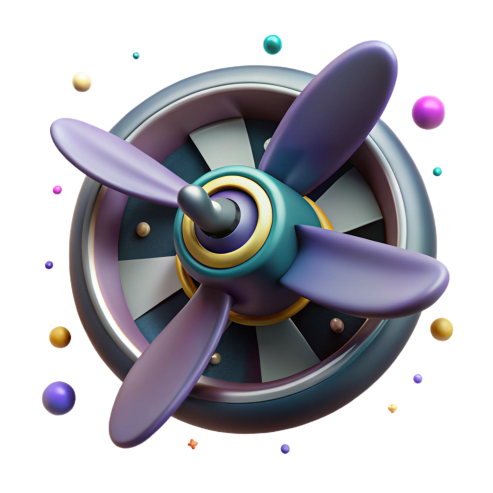 beautiful modern Airplane Propeller Spinning Cutout professional png