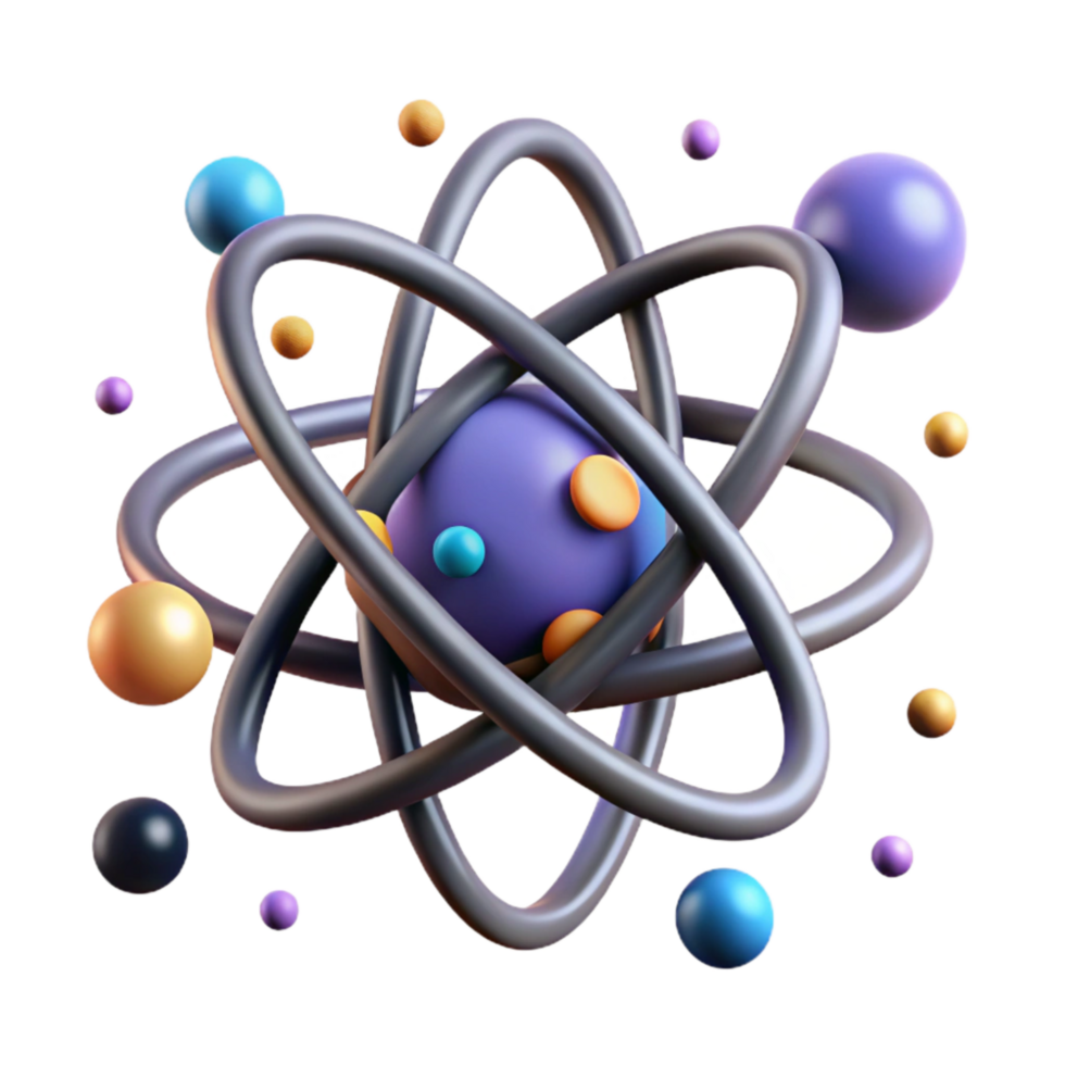 extraordinary abstract Atom Splitting Nuclear Fission Illustration Element original png