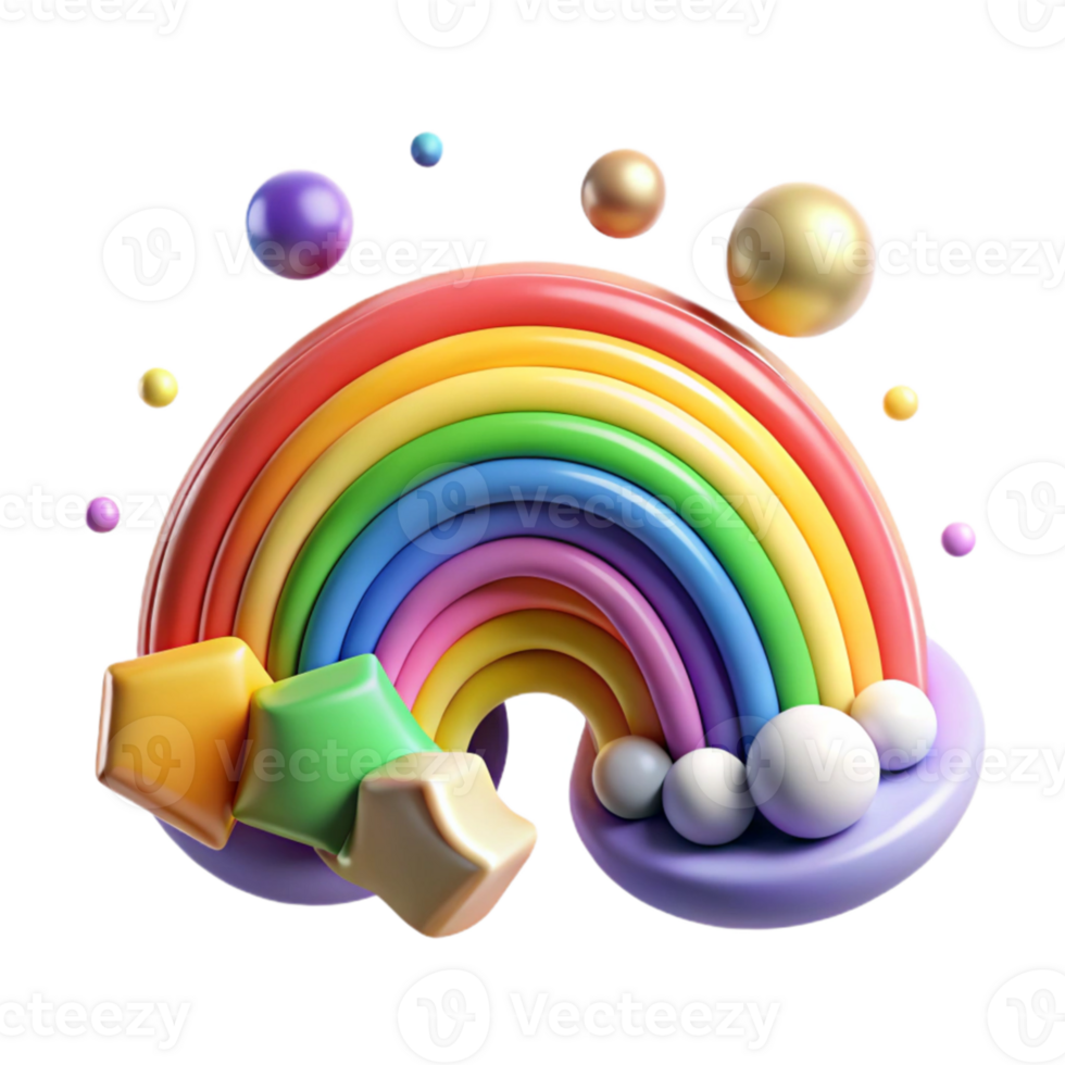 elegant traditional Colorful Rainbow After Storm Transparent Background png