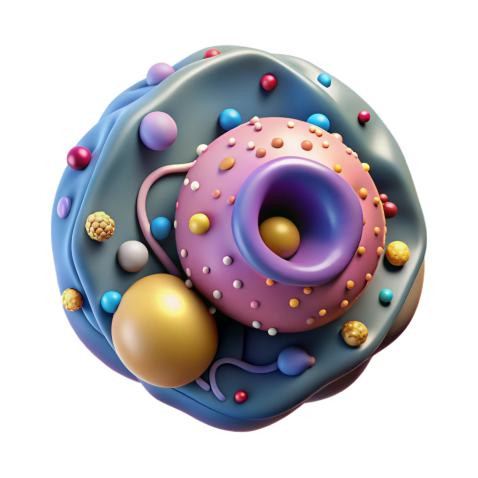 stunning artistic Human Cell Nucleus Microscopic View Cutout genuine png
