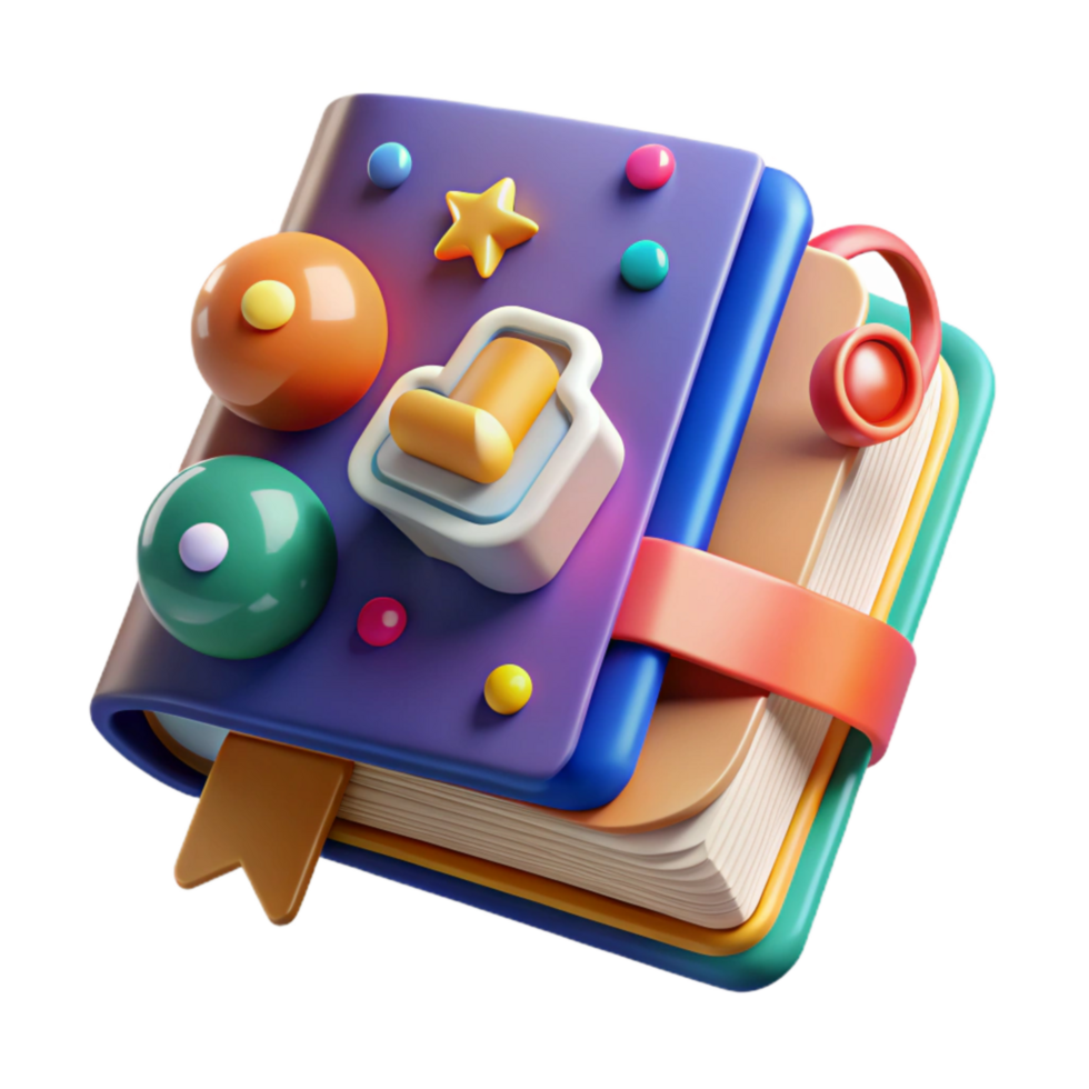 extraordinary modern Colorful Social Media Book Icon Transparent Background png