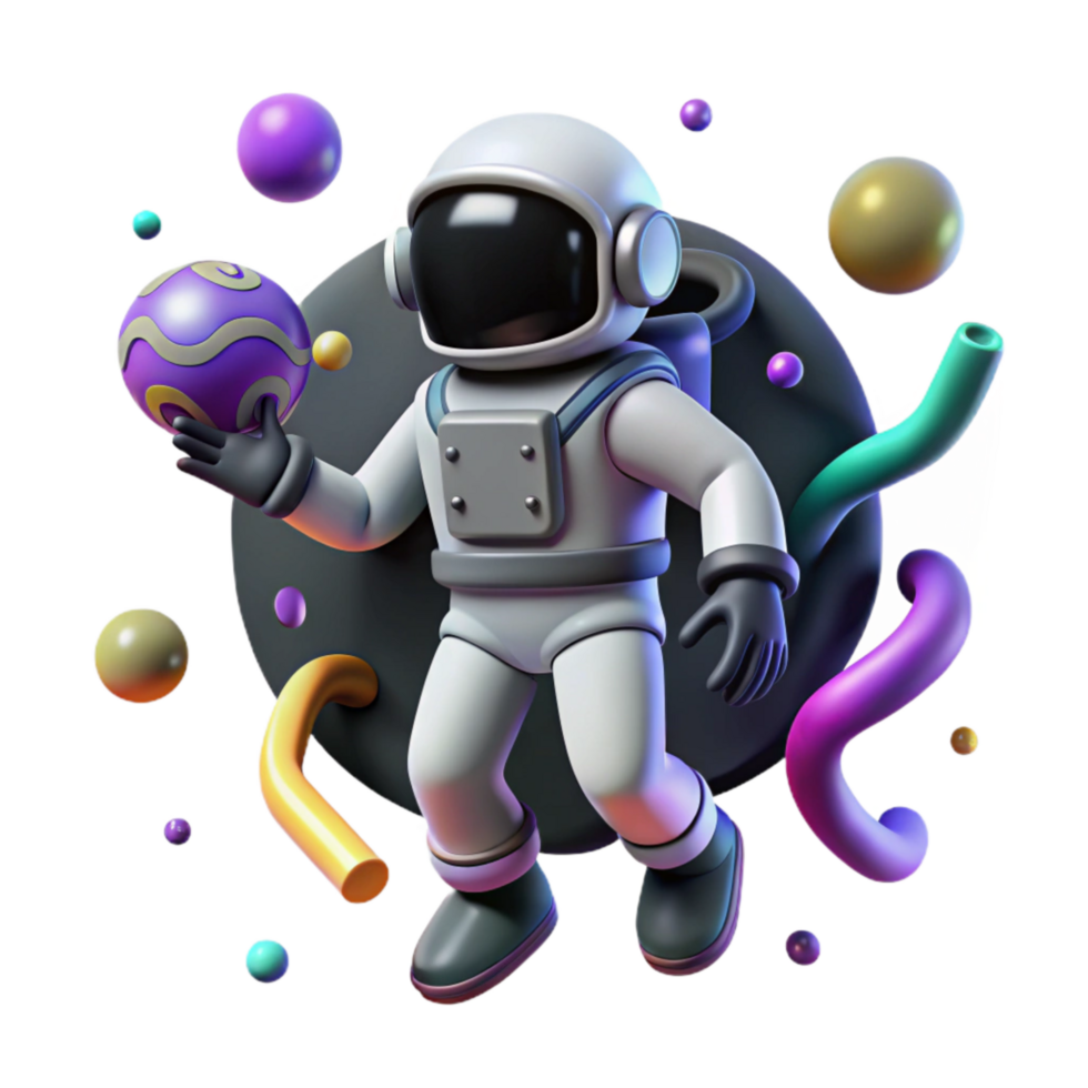 extraordinary rustic Astronaut Silhouette Spacewalk Black Isolated authentic png