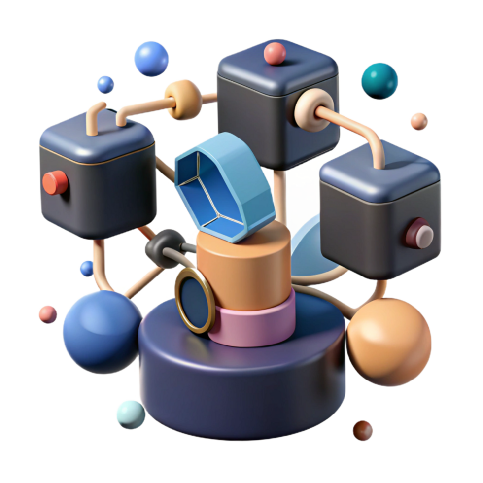 magnificent classic Virtual Reality Data Visualization Charts and Graphs Isolated Element professional png